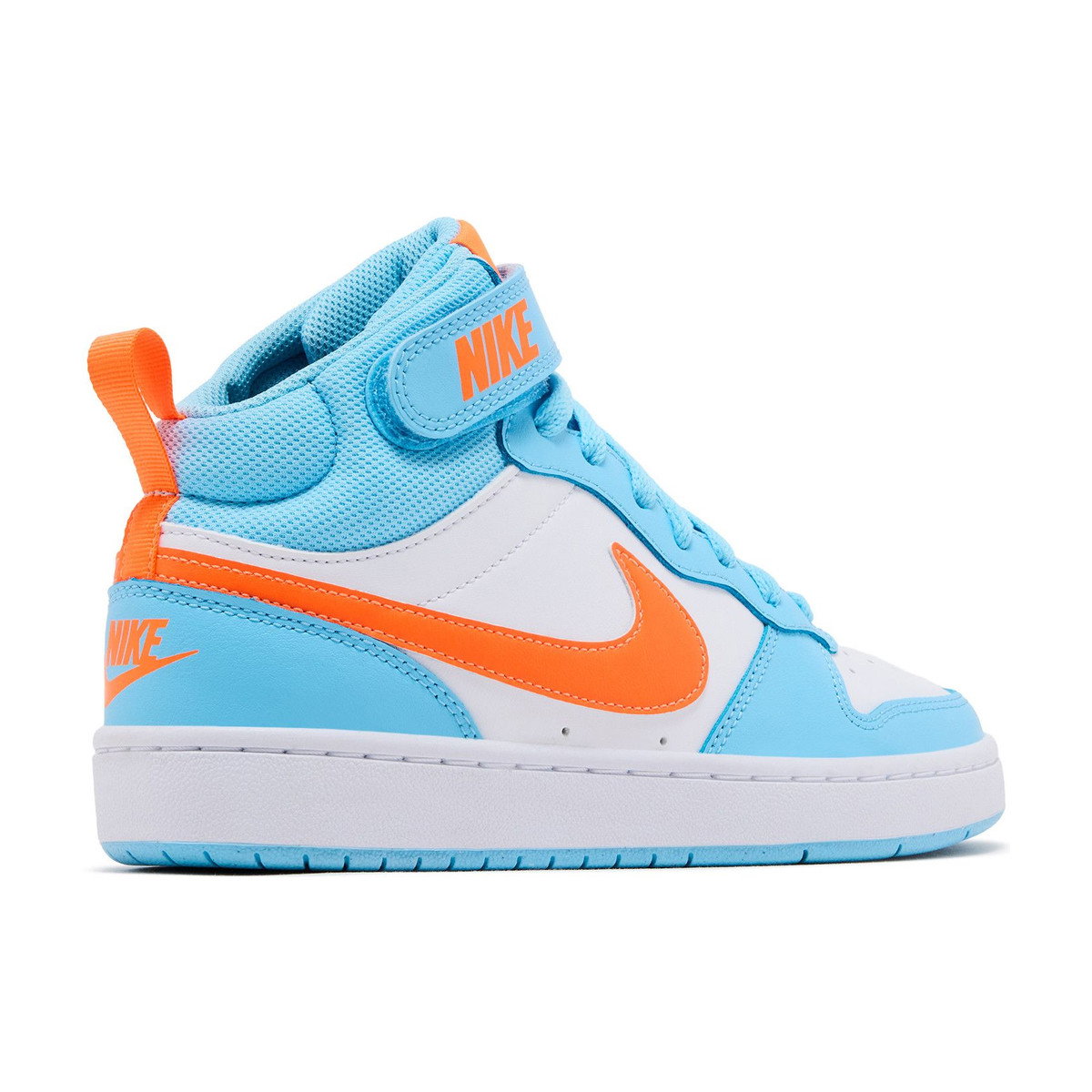 Nike Court Borough Mid 2 Aquarius Blue White Total Orange GS