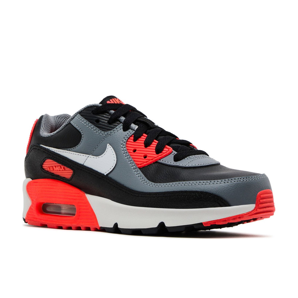 Nike Air Max 90 Black Cool Grey Bright Crimson Photon Dust GS