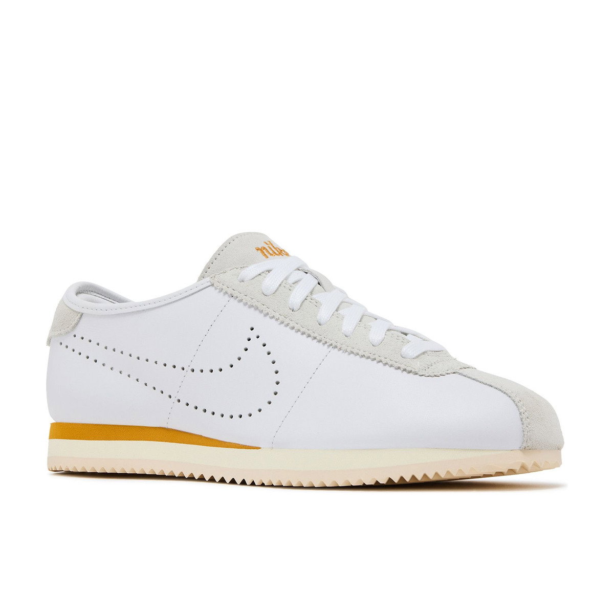 Nike Cortez White Bronze Perforated Swoosh Womens