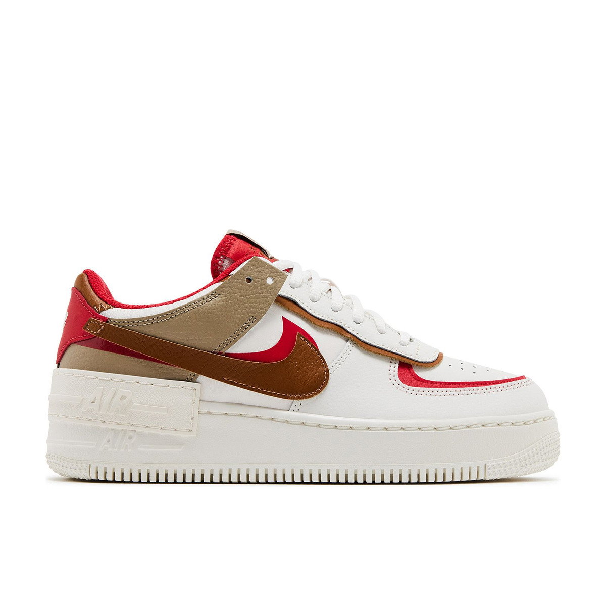Nike Air Force 1 Low Shadow Phantom Fire Red Khaki Womens