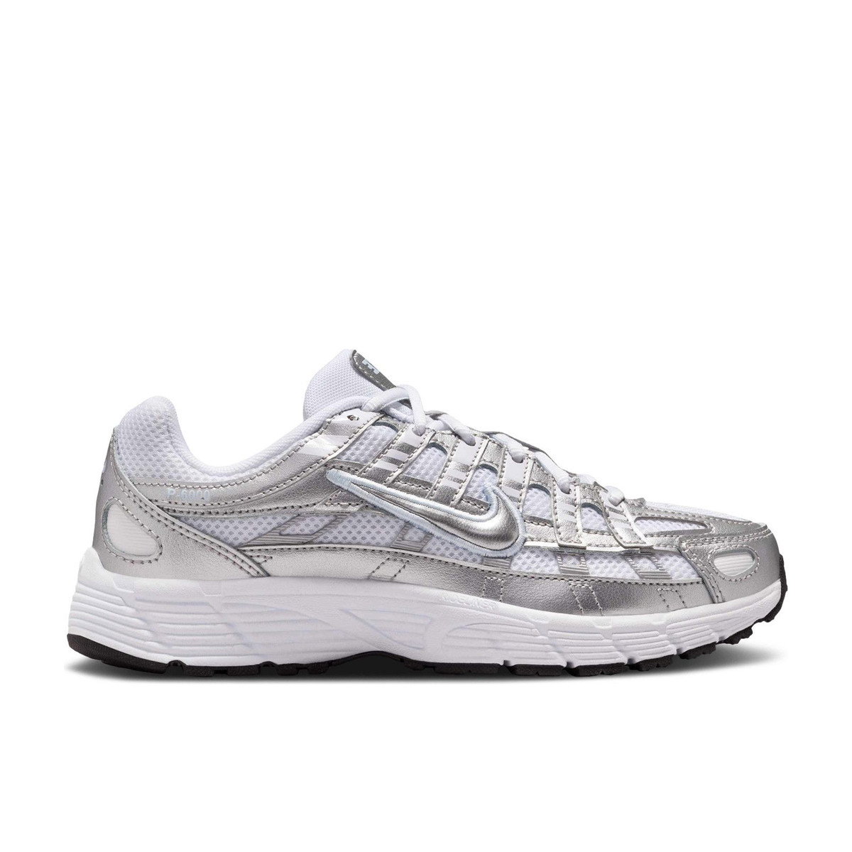 Nike P-6000 White Metallic Silver GS