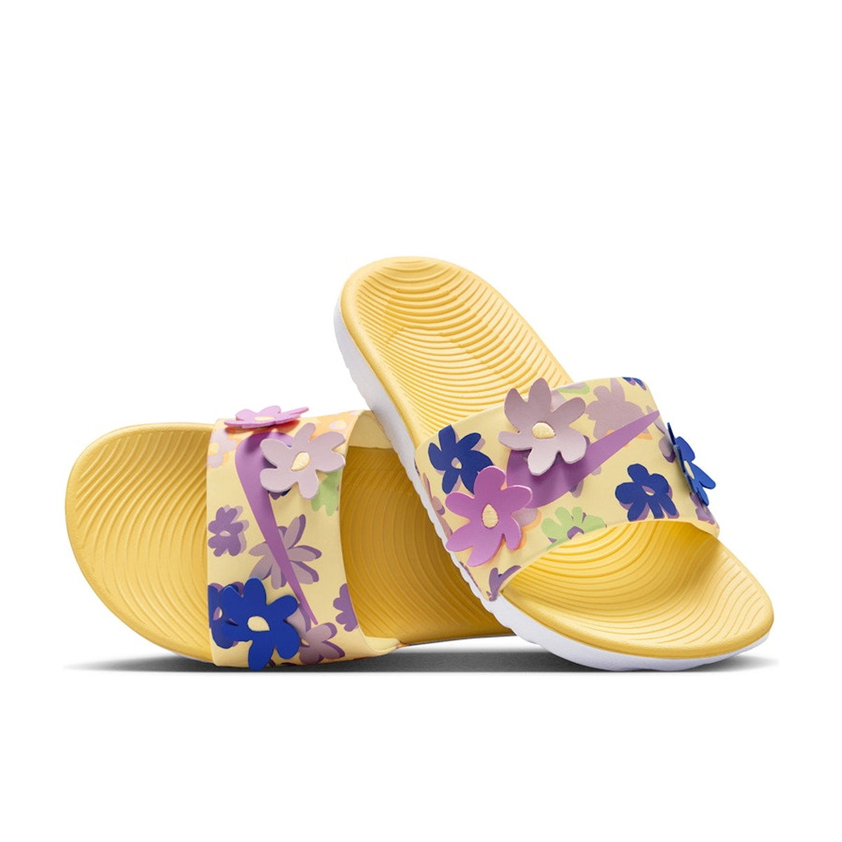 Nike Kawa Slide SE Soft Yellow Silt Red Sapphire GS