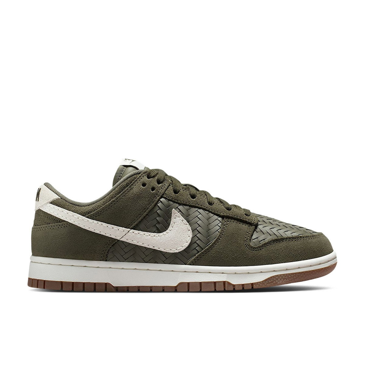 Nike Dunk Low Premium SE Woven Medium Olive Gum Womens
