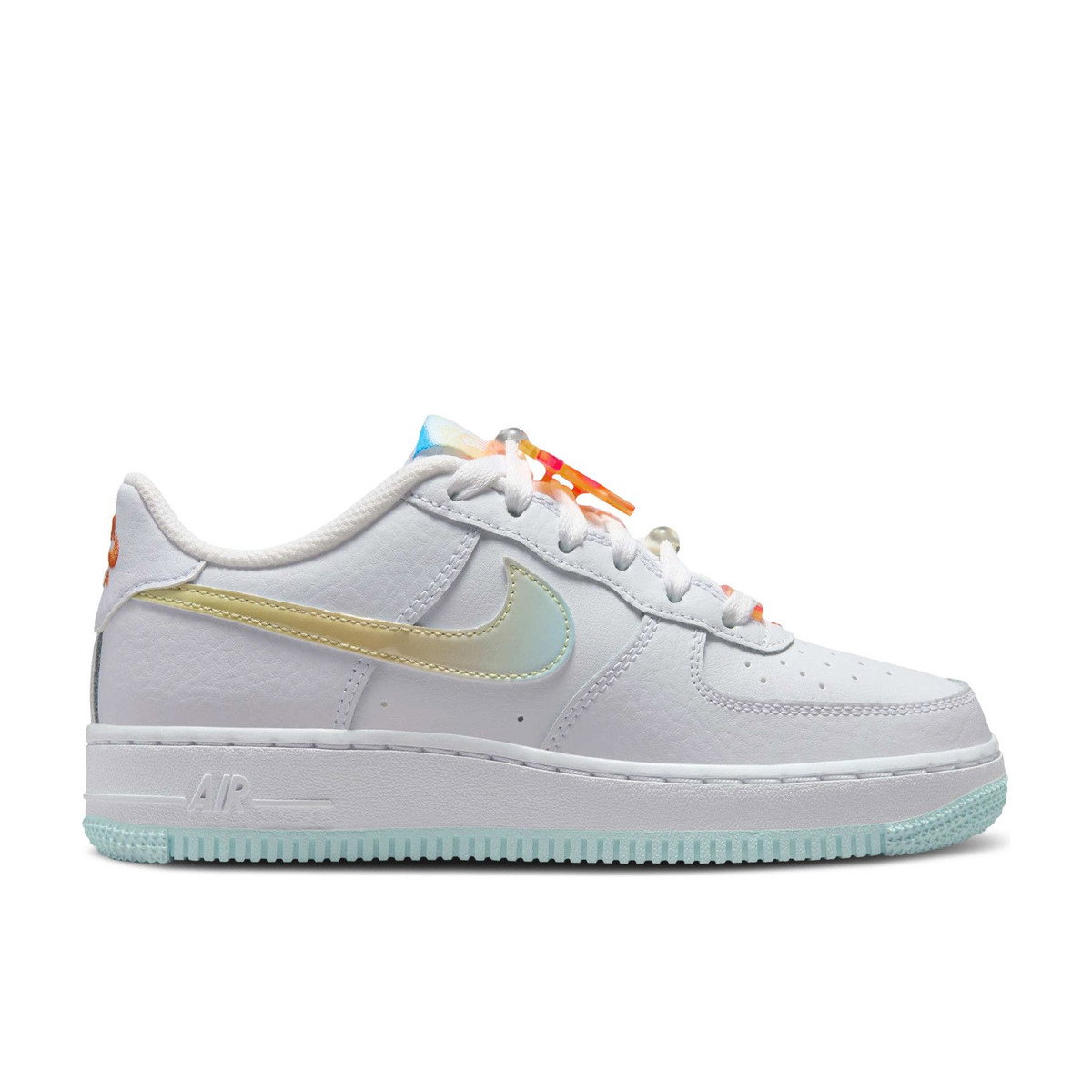 Nike Air Force 1 Low LV8 White Glacier Blue Multi-Color GS