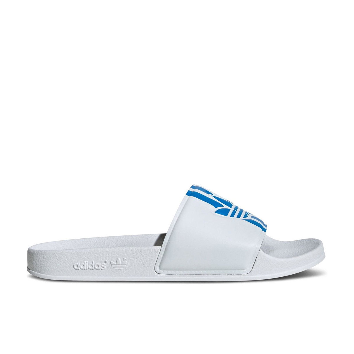 Adidas Adilette Slides Cloud White Bright Blue