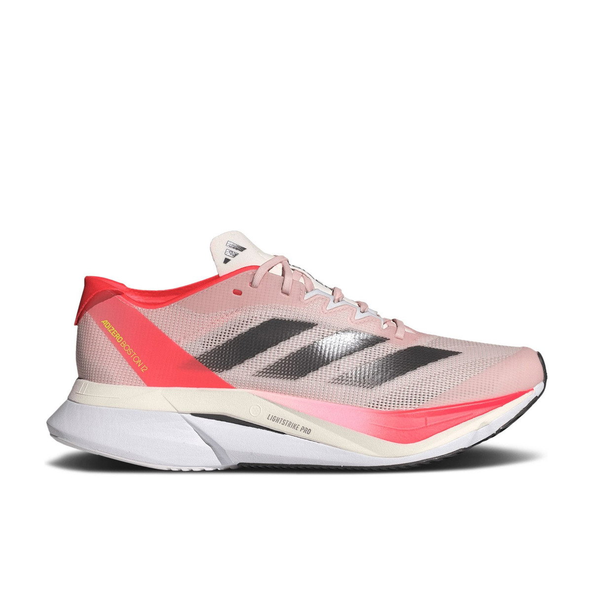 Adidas Adizero Boston 12 Sandy Pink Aurora Met Solar Red Womens