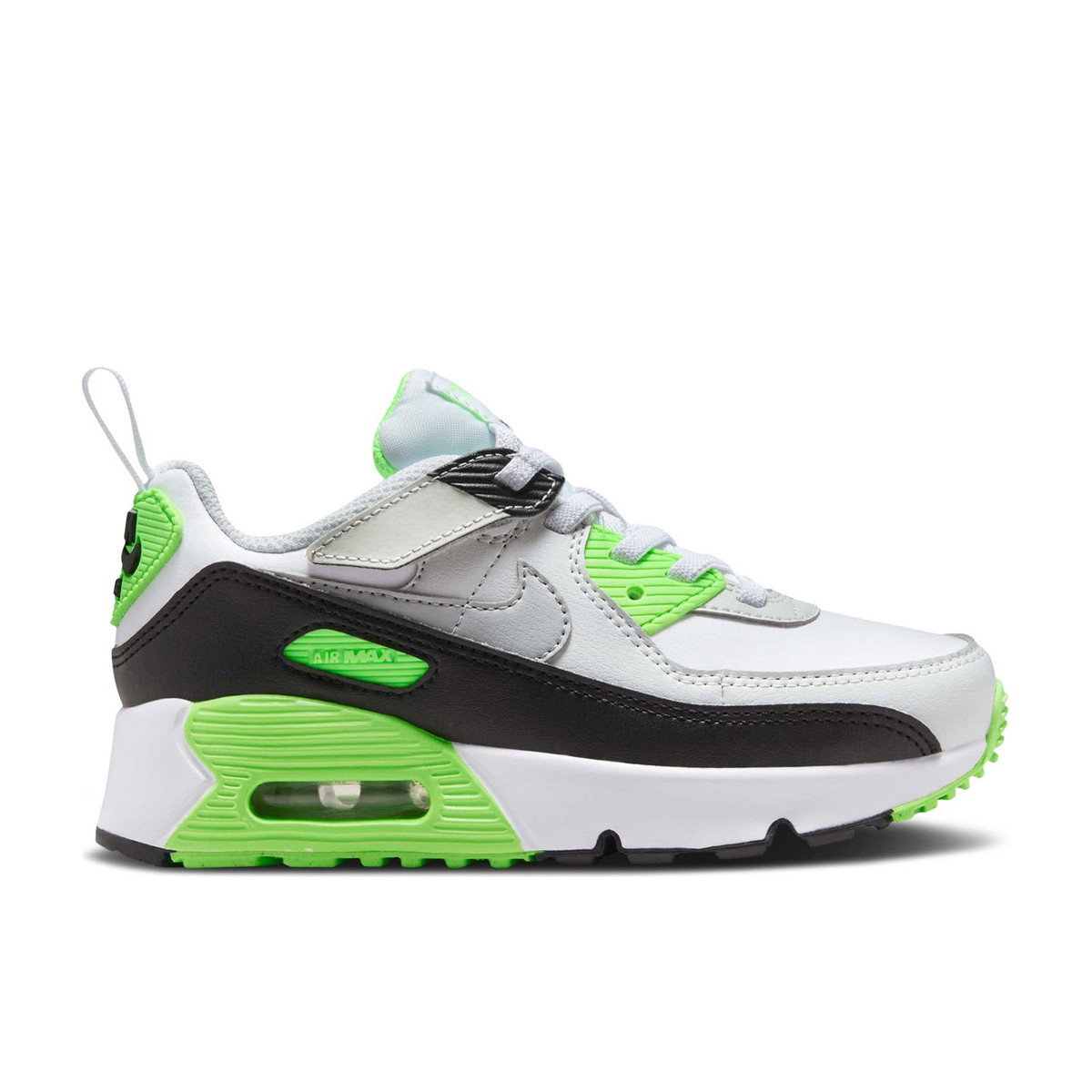 Nike Air Max 90 EasyOn White Photon Dust Lime Blast Light Smoke Grey PS