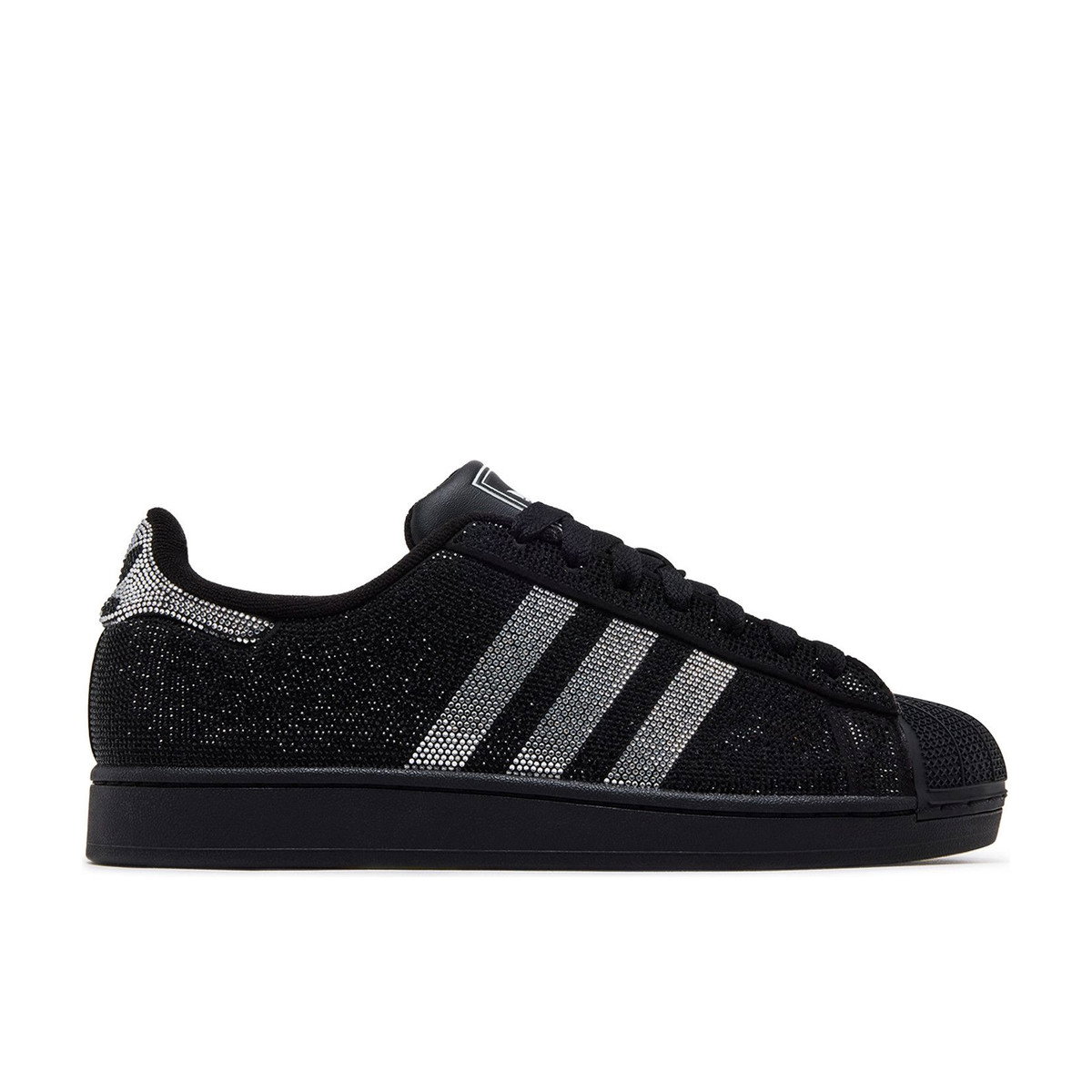 Adidas Superstar II Rhinestone Black Silver Womens