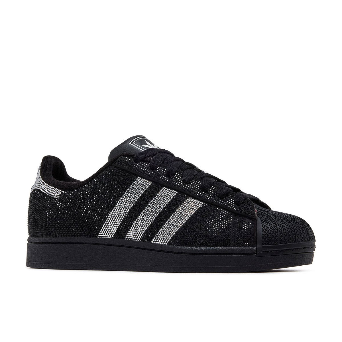 Adidas Superstar II Rhinestone Black Silver Womens
