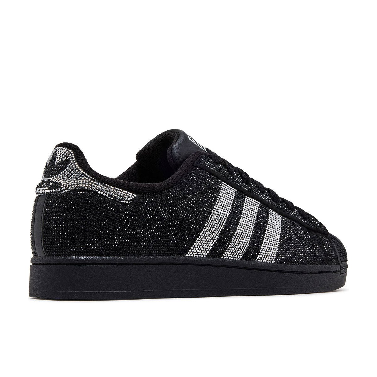 Adidas Superstar II Rhinestone Black Silver Womens