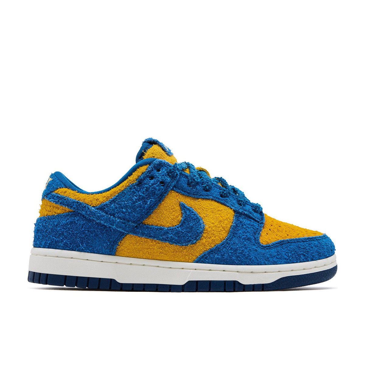 Nike Dunk Low SE Panda-Monium Court Blue Yellow Ochre Suede Womens