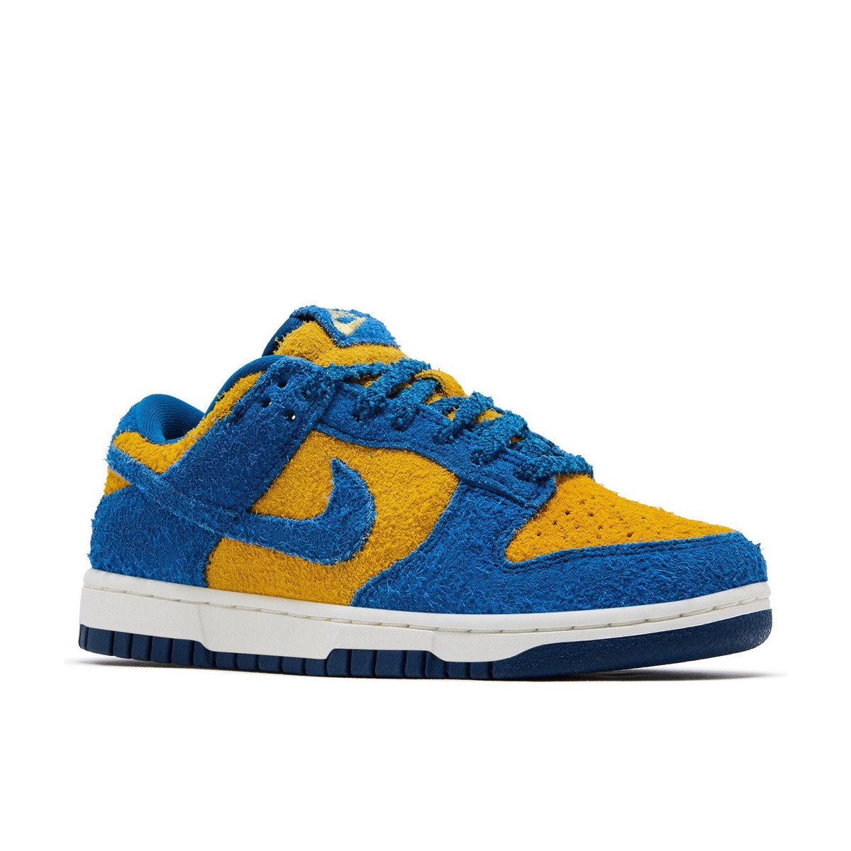 Nike Dunk Low SE Panda-Monium Court Blue Yellow Ochre Suede Womens