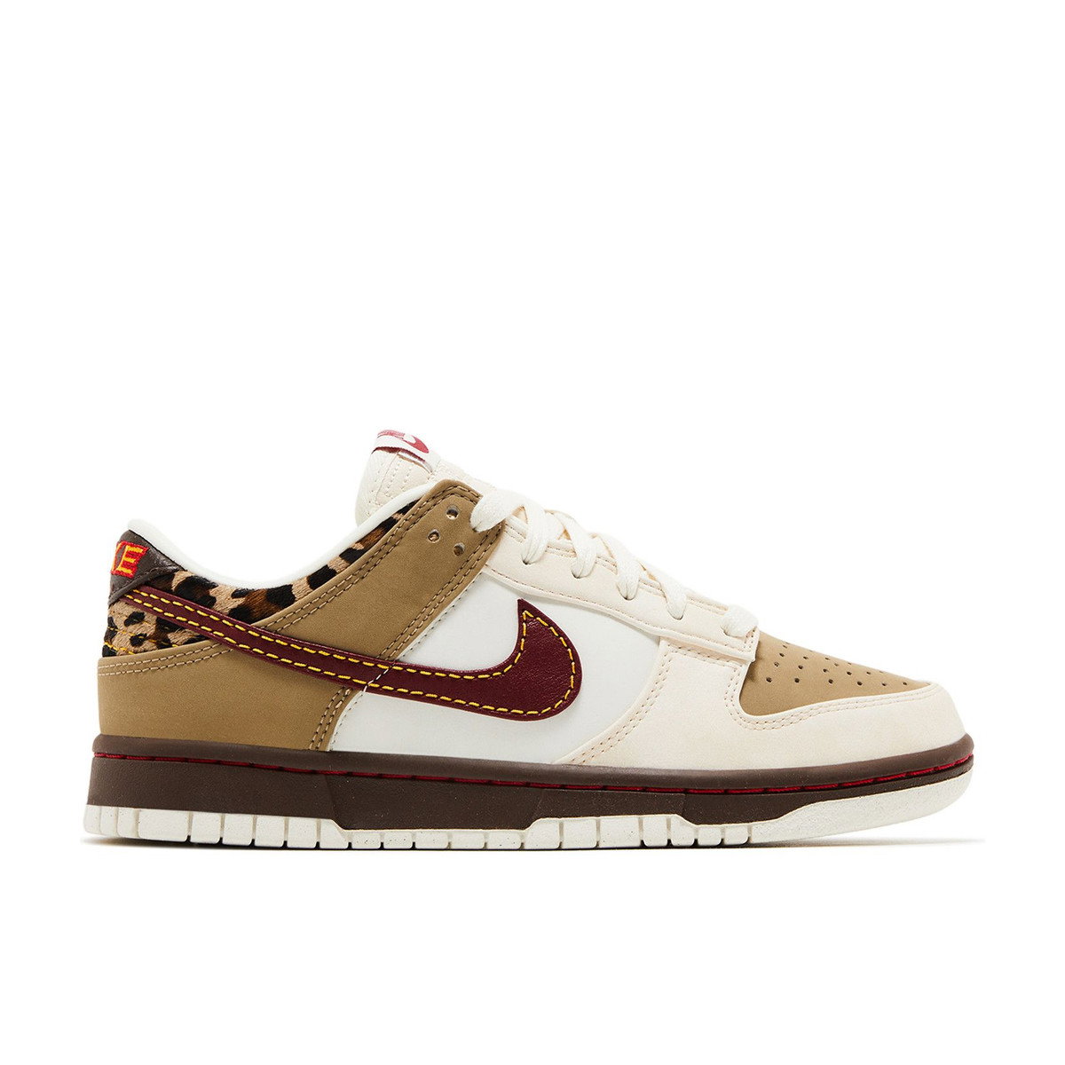 Nike Dunk Low Retro Khaki Team Red Pearl White Womens