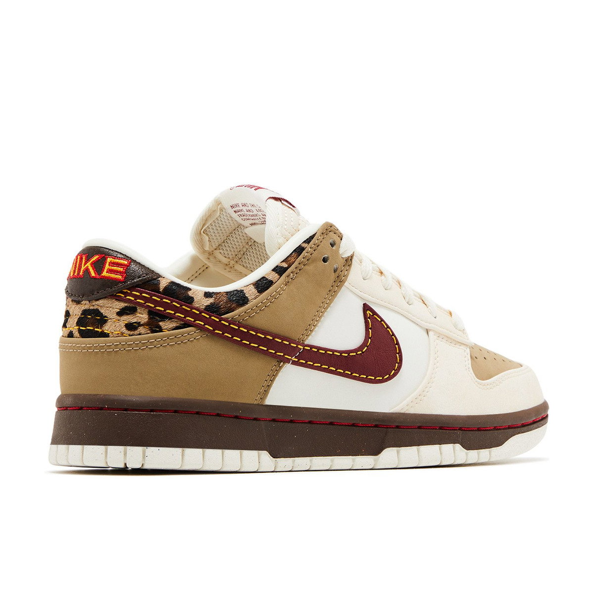 Nike Dunk Low Retro Khaki Team Red Pearl White Womens