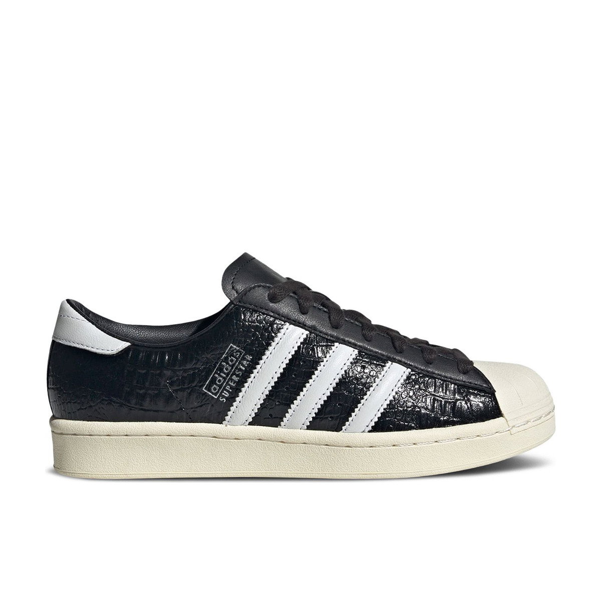Adidas Superstar Vintage Black White Croc Womens