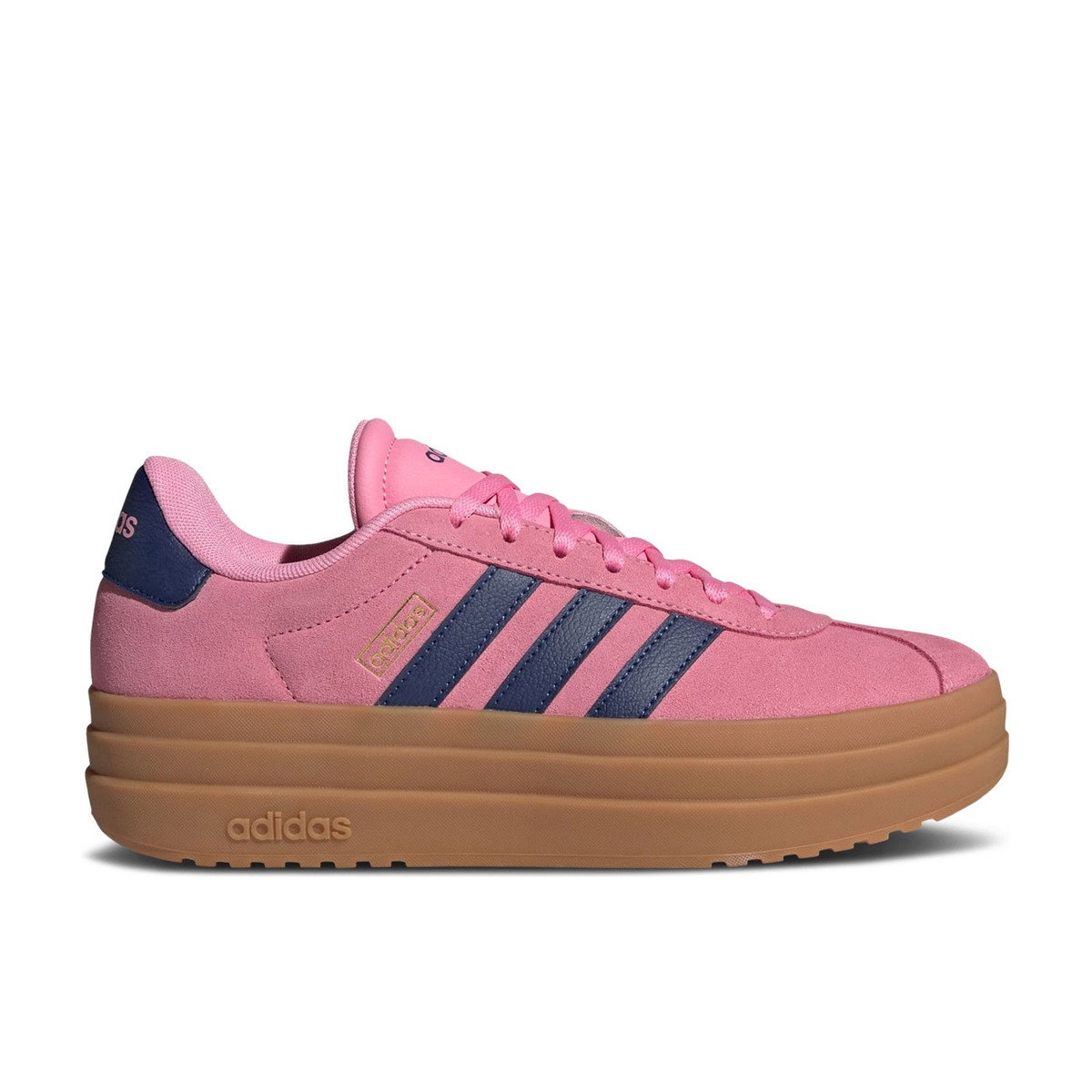 Adidas VL Court Bold Bliss Pink Dark Blue Gold Metallic Womens