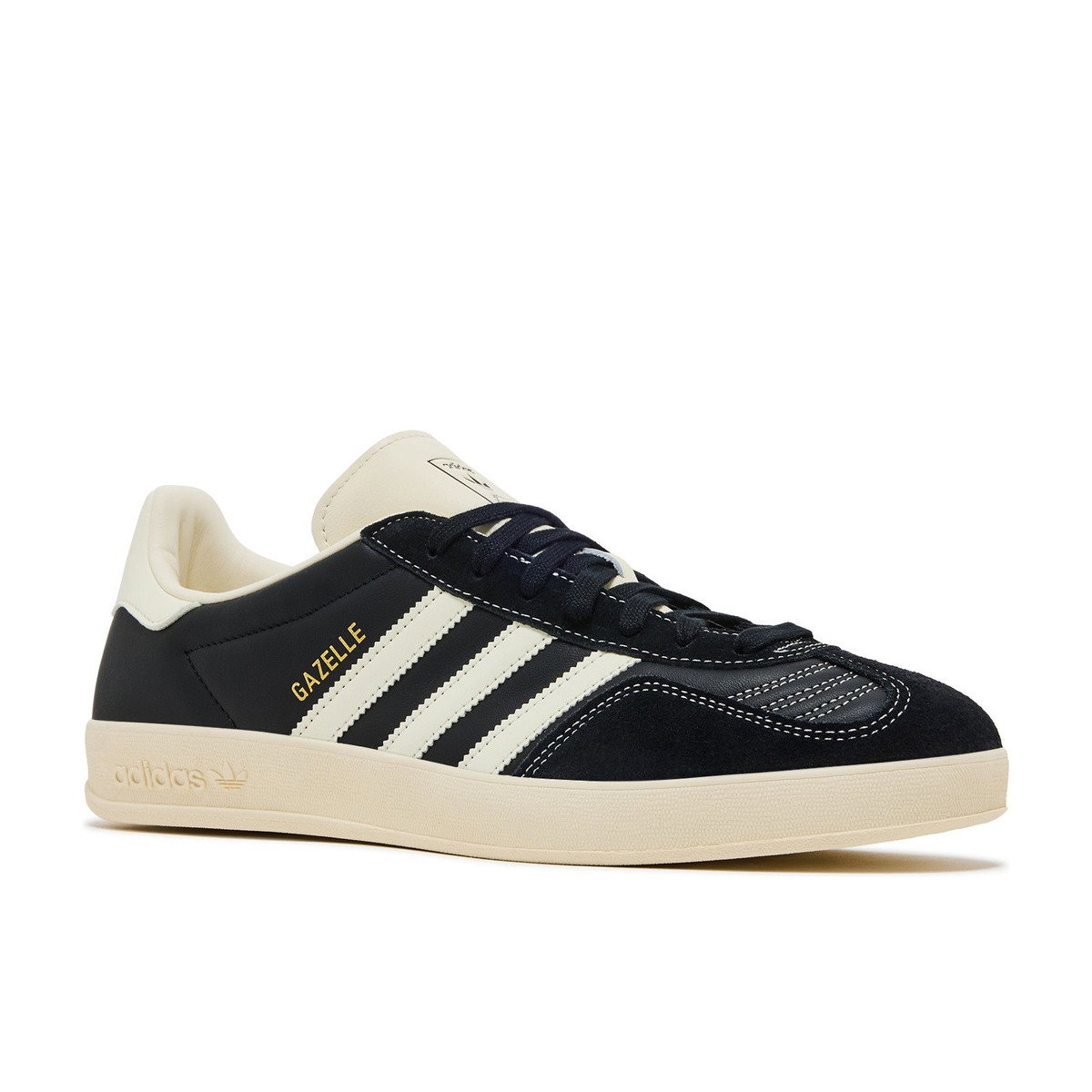 Adidas Gazelle Indoor Core Black Cream White Gold Metallic