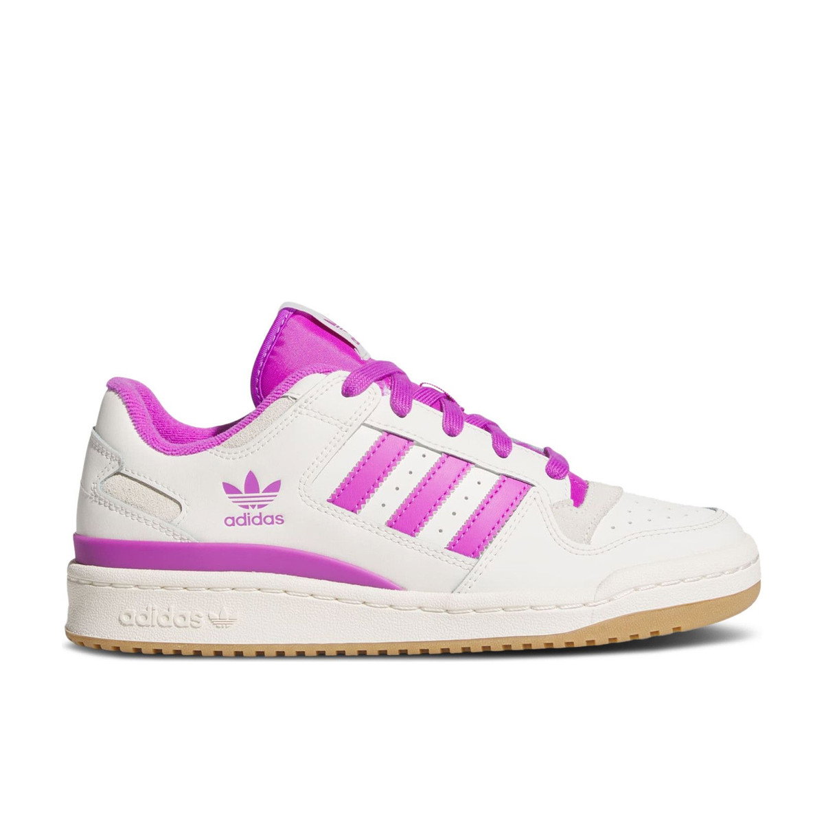 Adidas Forum Low CL Cloud White Purple Burst Cream White Womens