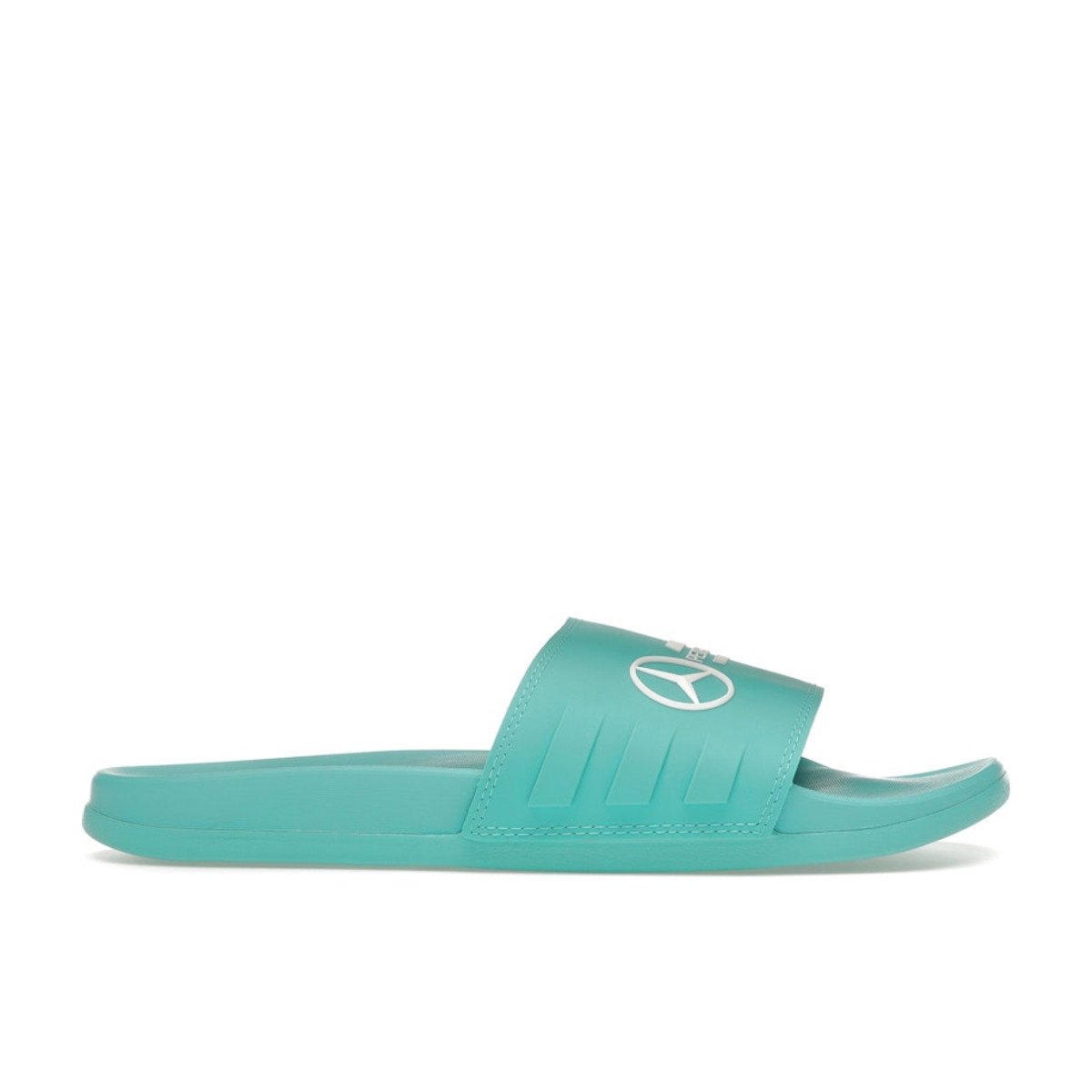 Adidas Adilette Comfort Slides Mercedes-AMG Petronas Formula One Team Semi Mint Rush