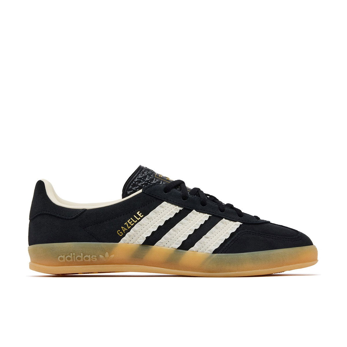 Adidas Gazelle Indoor Core Black Cream White Gum Womens