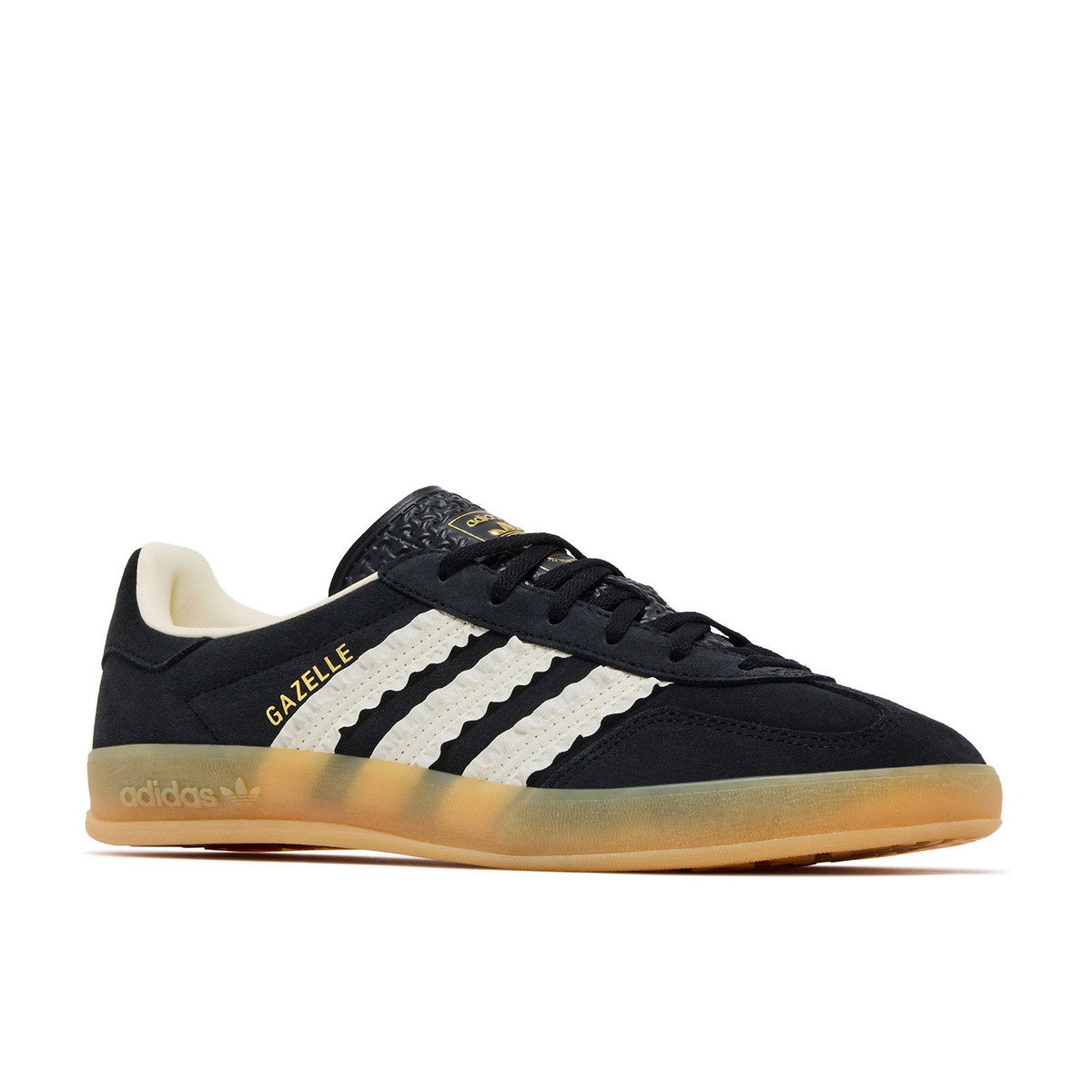 Adidas Gazelle Indoor Core Black Cream White Gum Womens