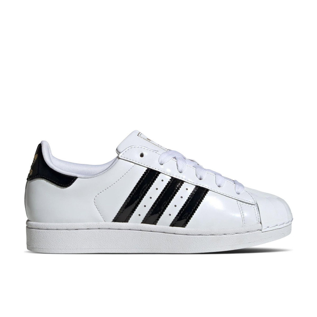 Adidas Superstar II Cloud White Core Black Gold Metallic Womens