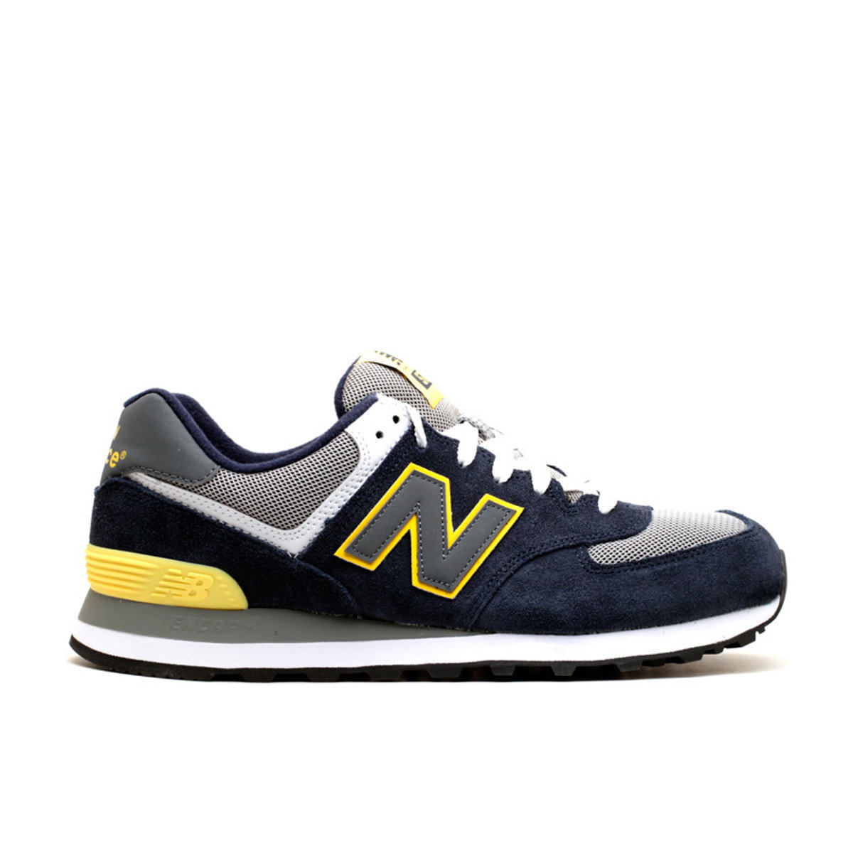 New Balance 574 Navy Yellow Grey