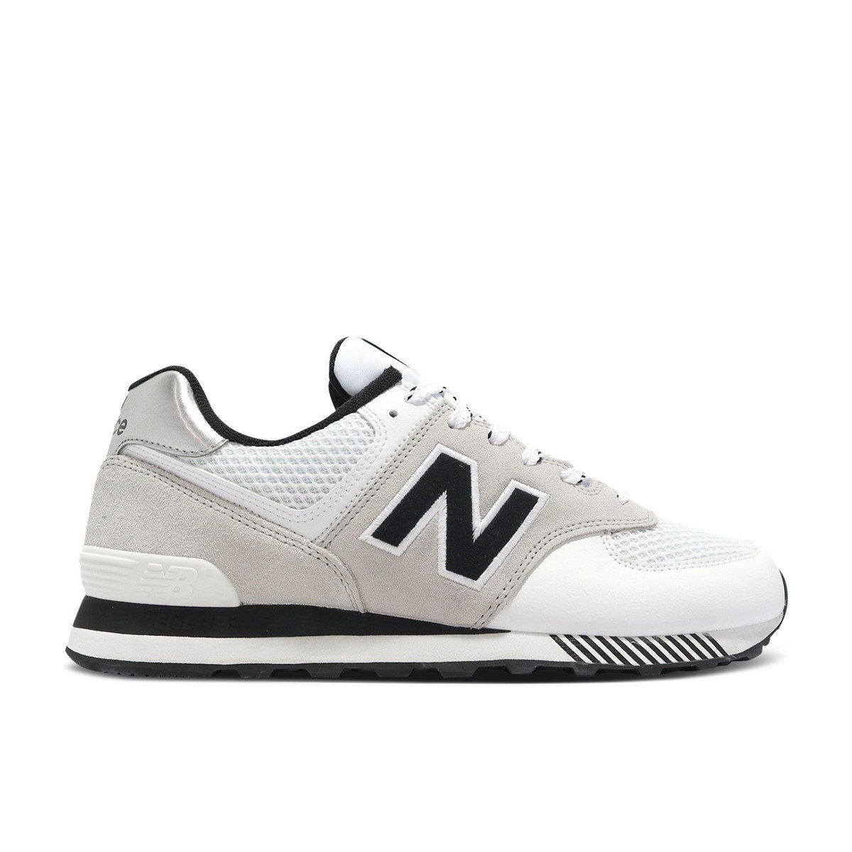 New Balance 574 White Black Grey