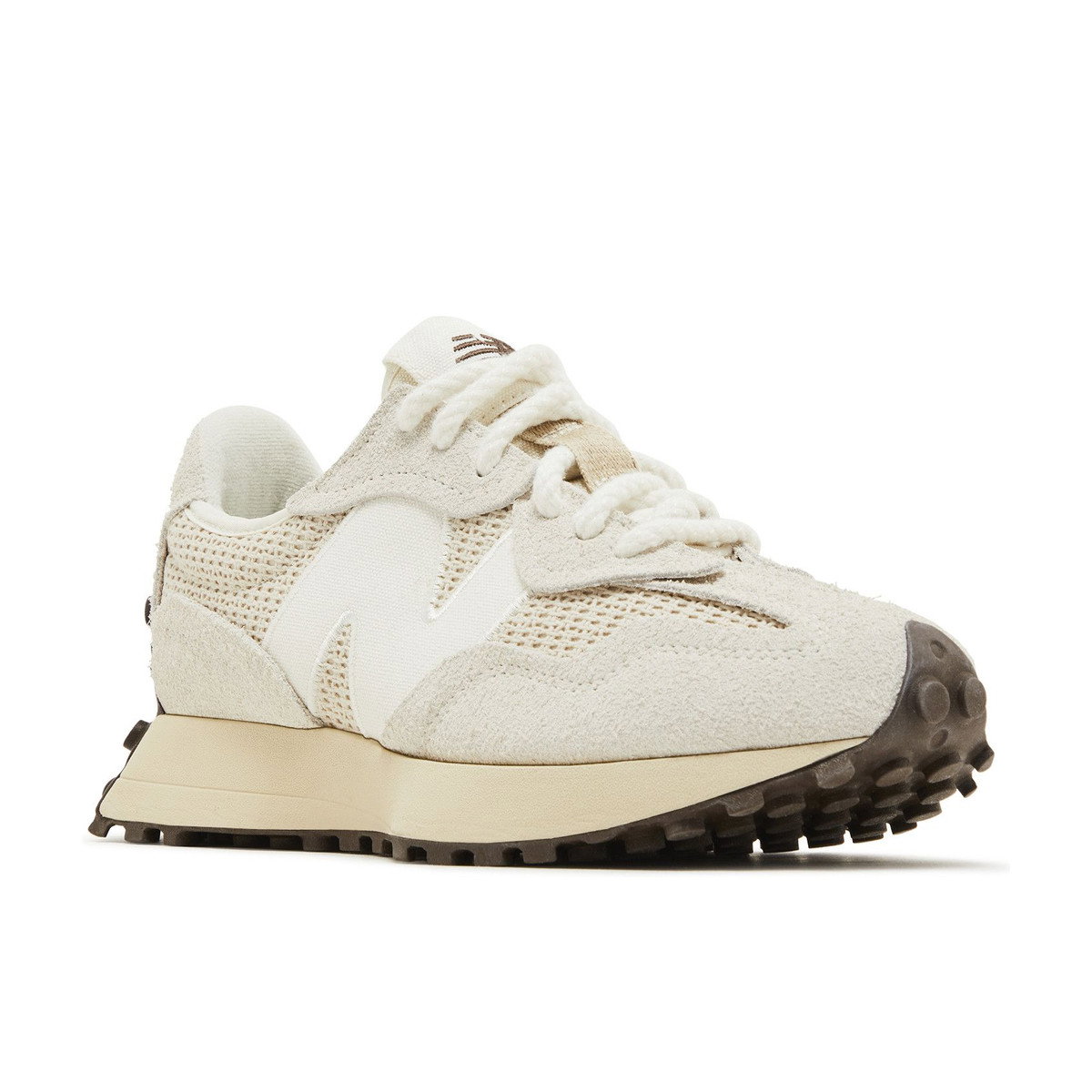 New Balance 327 Cream Brailed