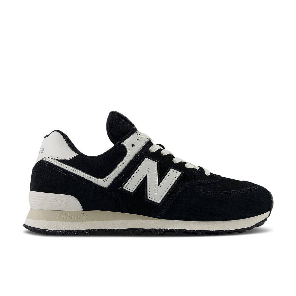New Balance 574 Black White Beige
