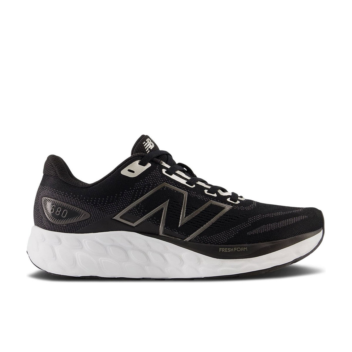New Balance Fresh Foam 680v8 Black Light Gold Metallic Black Metallic Womens