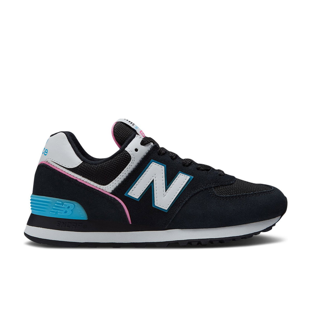 New Balance 574 Black Vibrant Sky Pink (Women's)