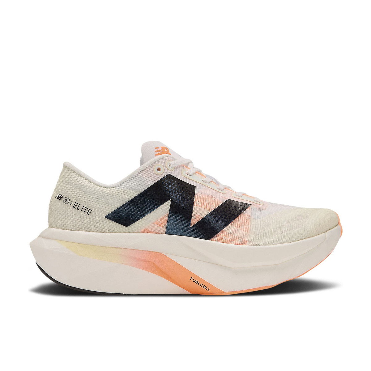 New Balance FuelCell SuperComp Elite v4 White Angora Hot Mango Womens