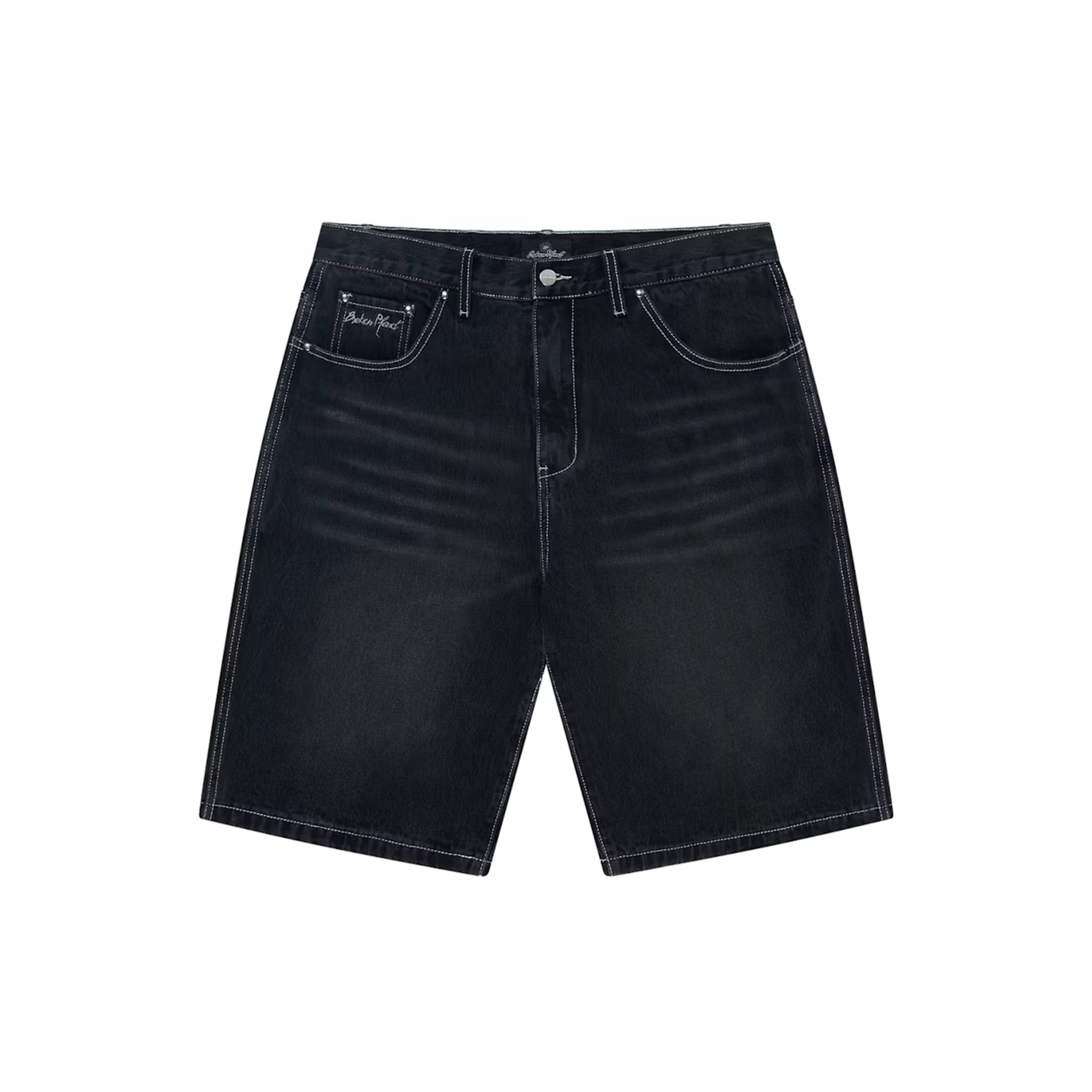 Broken Planet Denim Shorts Washed Black