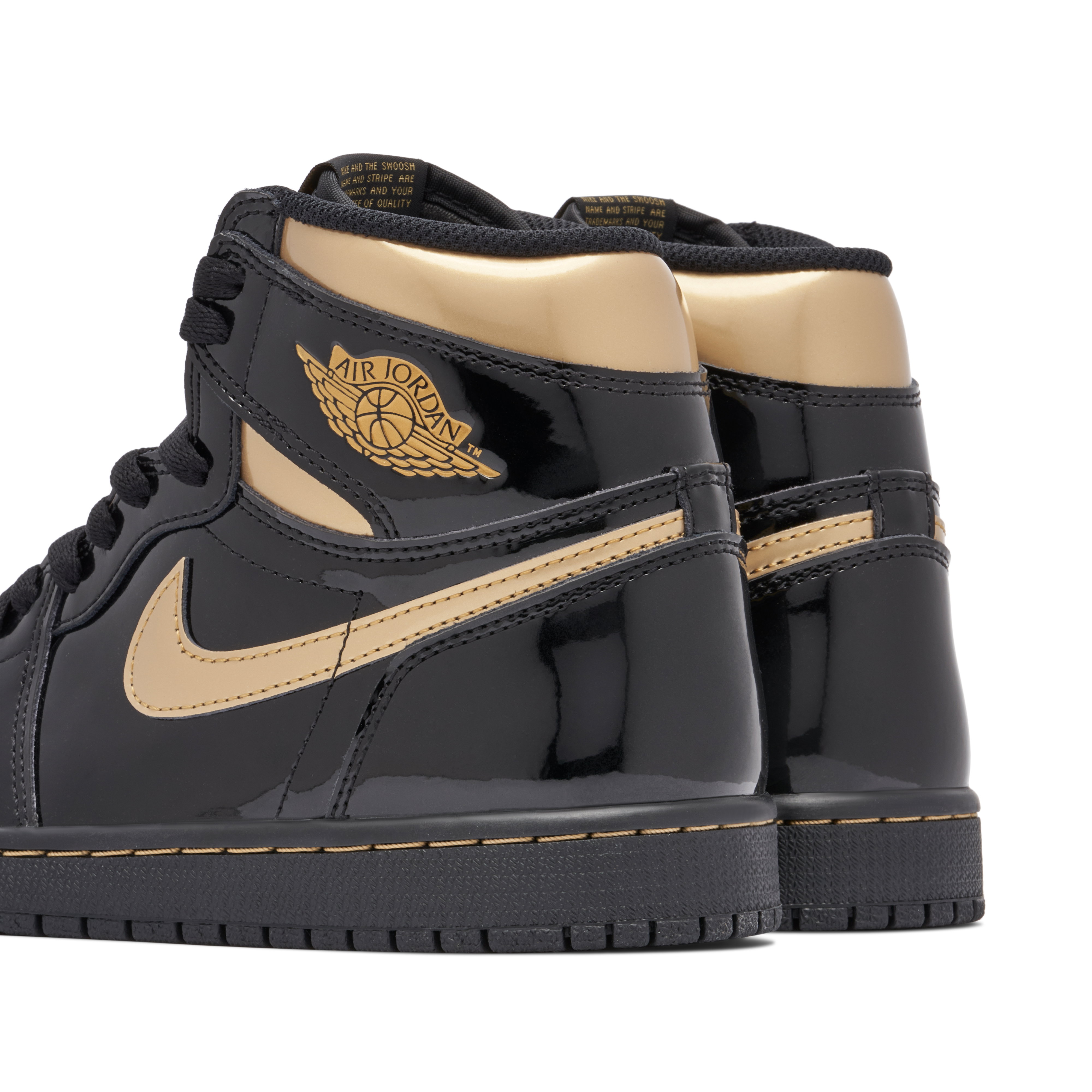 Air Jordan 1 High OG Patent Black Gold | 555088-032 | Laced