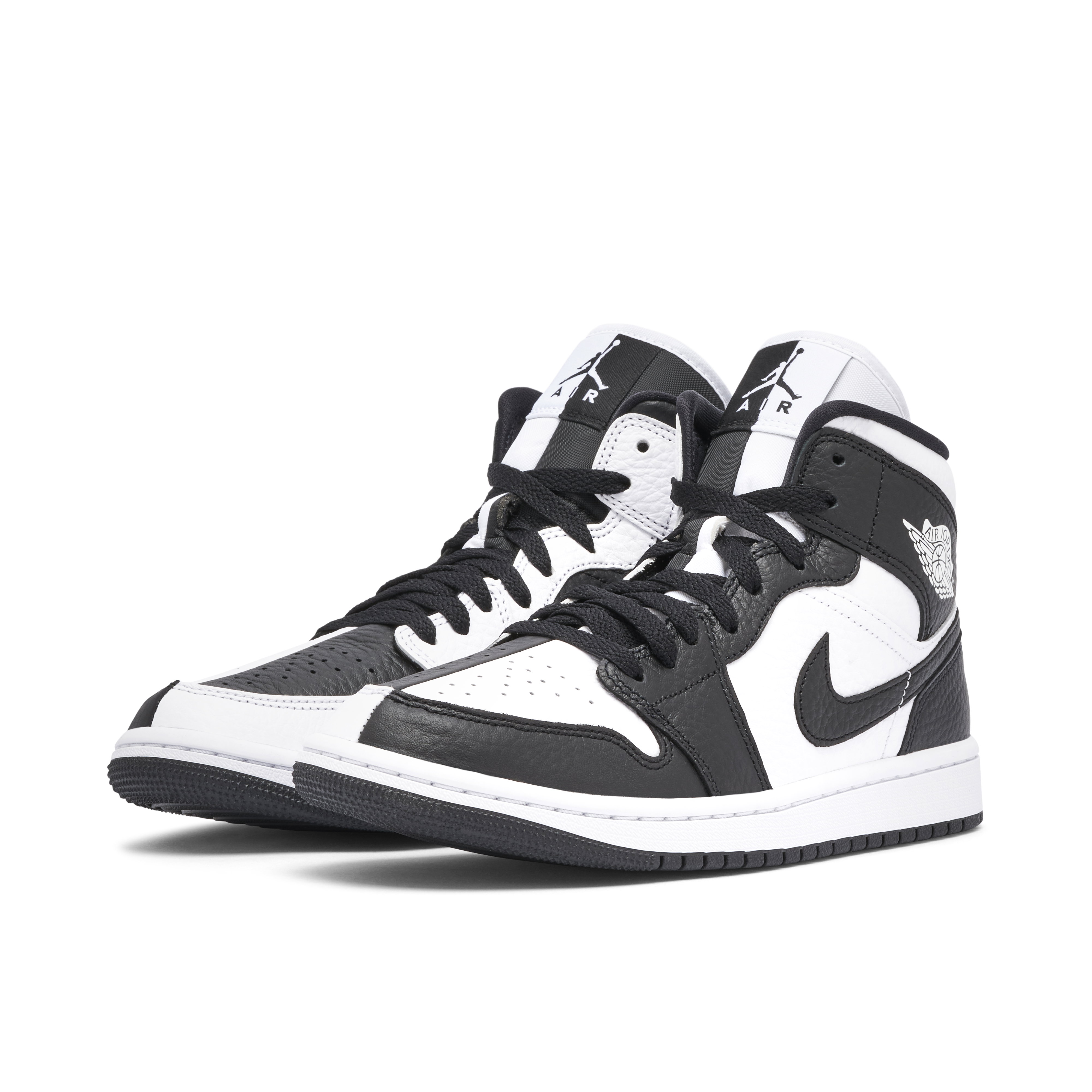 Air Jordan 1 Mid Split Black White Womens Two Tone | DR0501-101