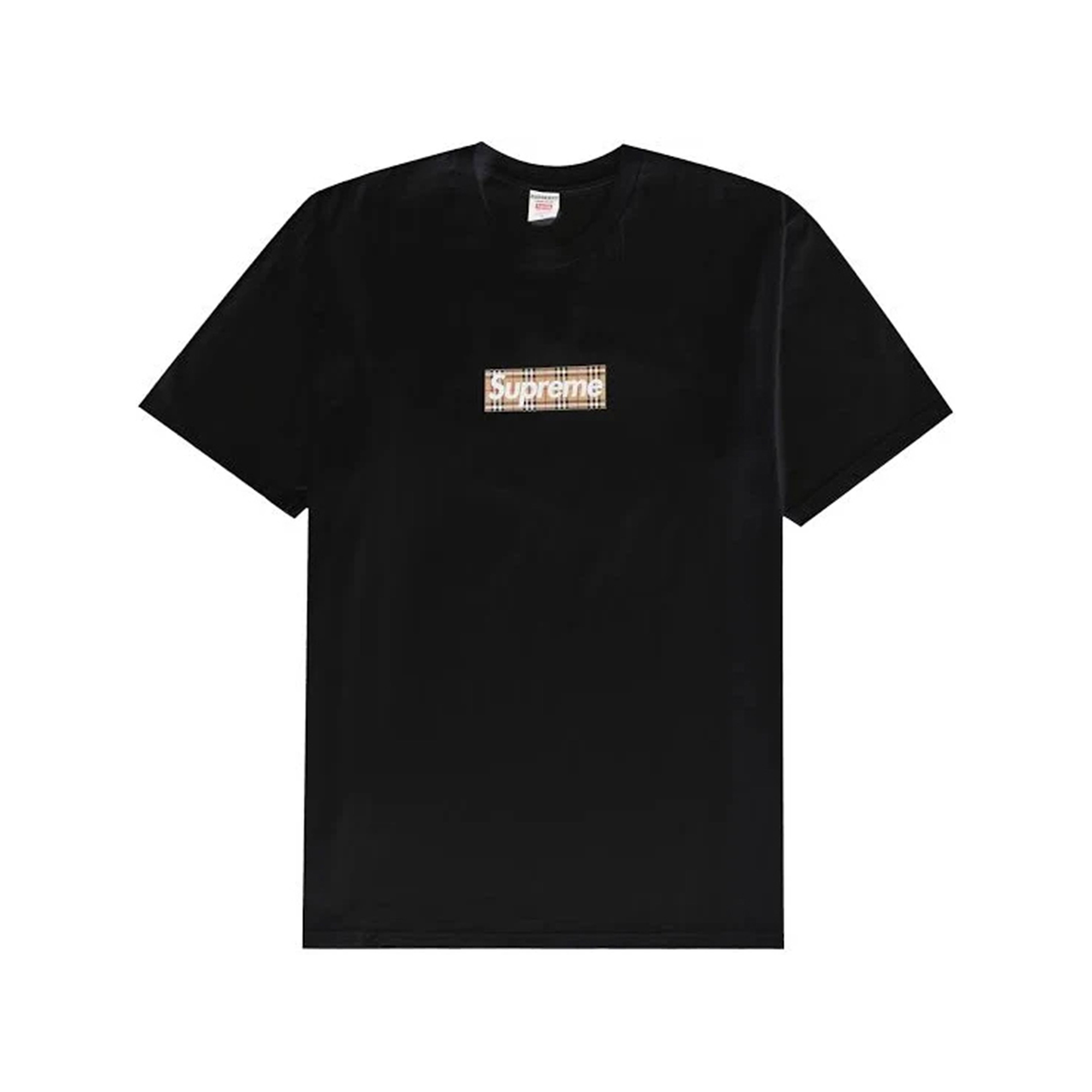 Supreme Burberry Box Logo Tee Black