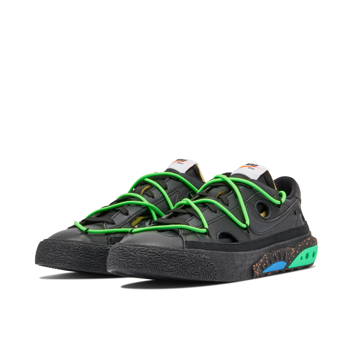 Off-White x Nike Blazer Low Black Green | DH7863-001 | Laced