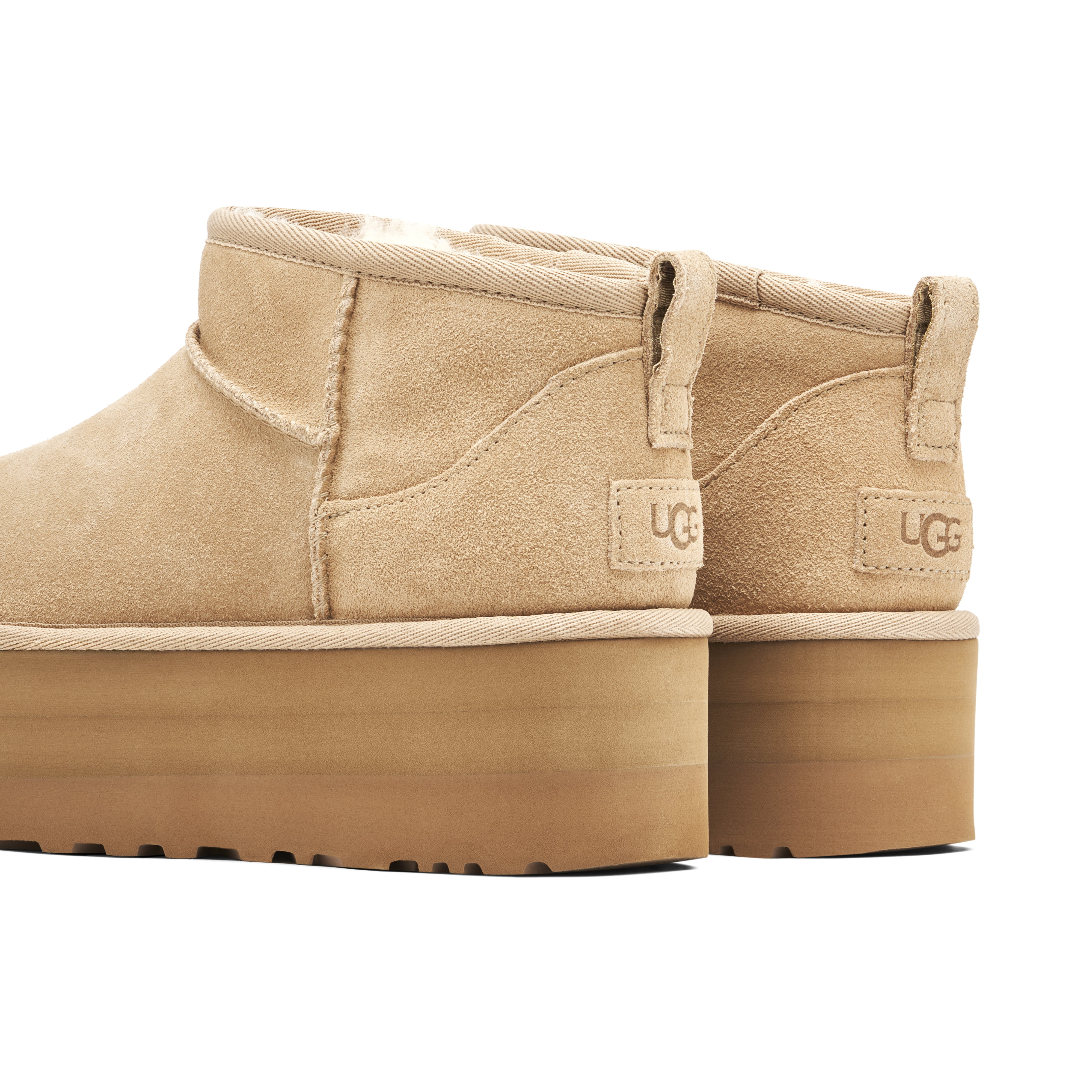 UGG Classic Ultra Mini Platform Boot Sand Womens | 1135092-SAN | Laced