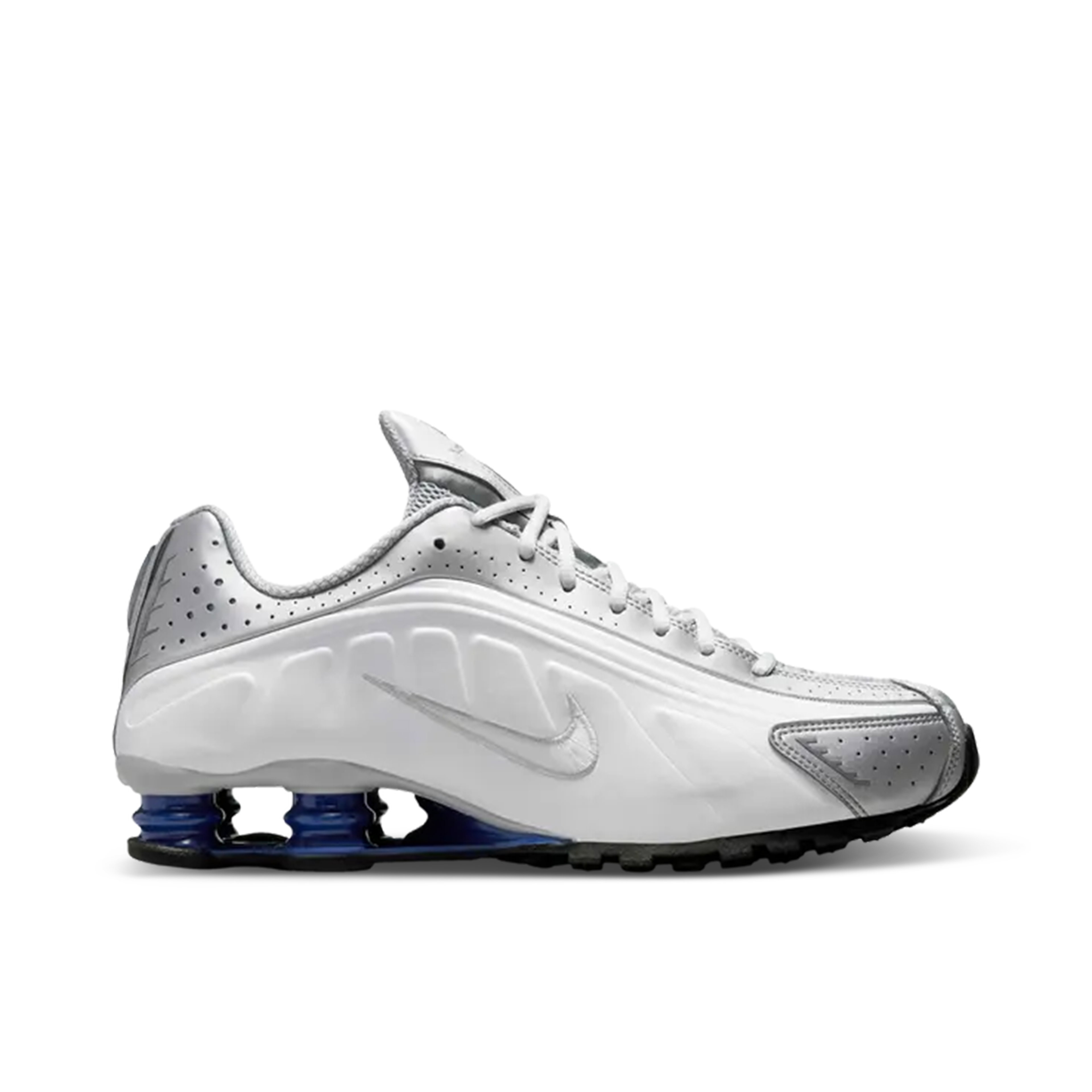 Nike Shox R4 Metallic Silver Deep Royal Blue