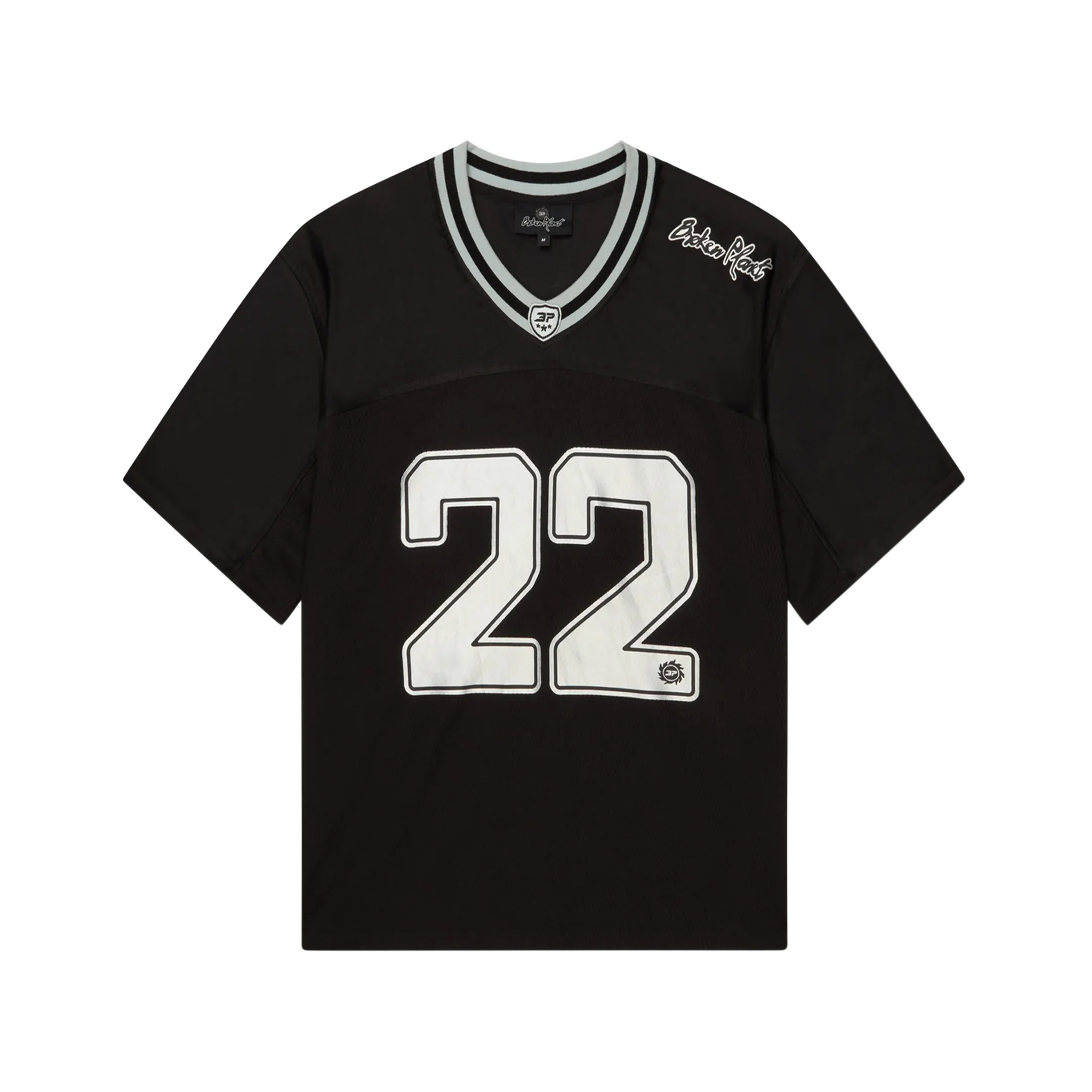 Broken Planet Black Silver Football Jersey | BROKEN-PLANET-00200