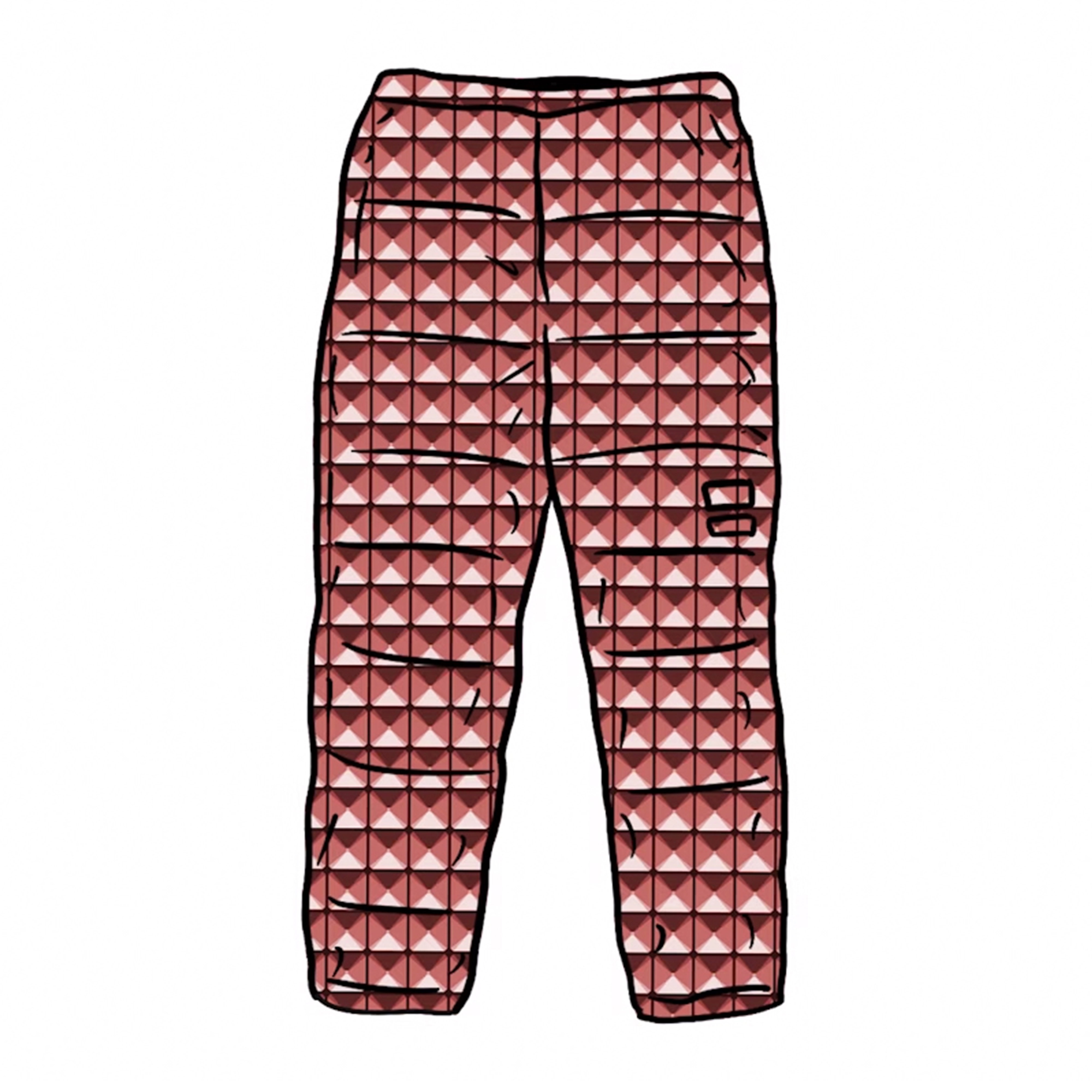 Supreme The North Face Studded Nuptse Pant Red | SUPREME-01269 | Laced