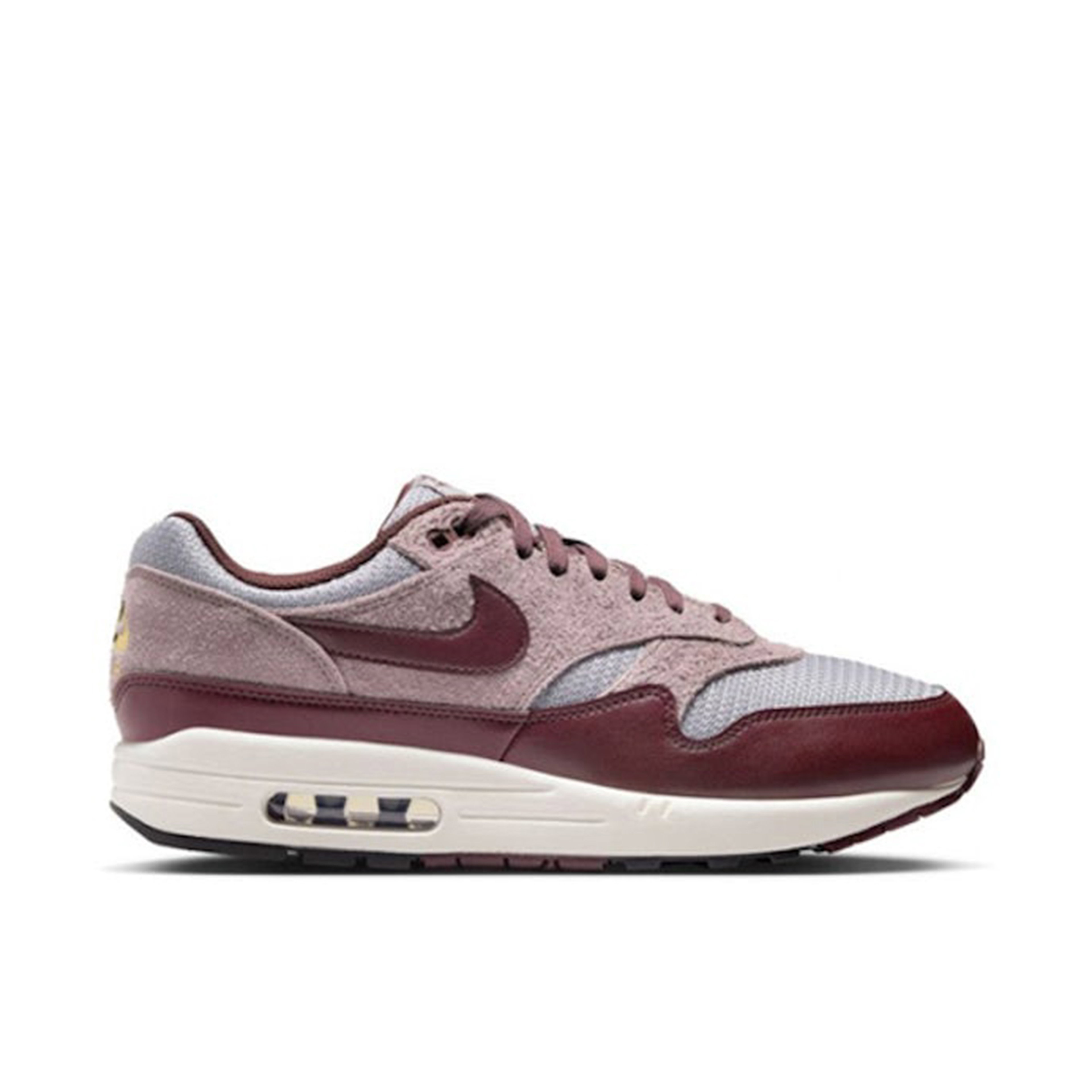 Nike Air Max 1 Essential PRM Cement Grey Burgundy Crush