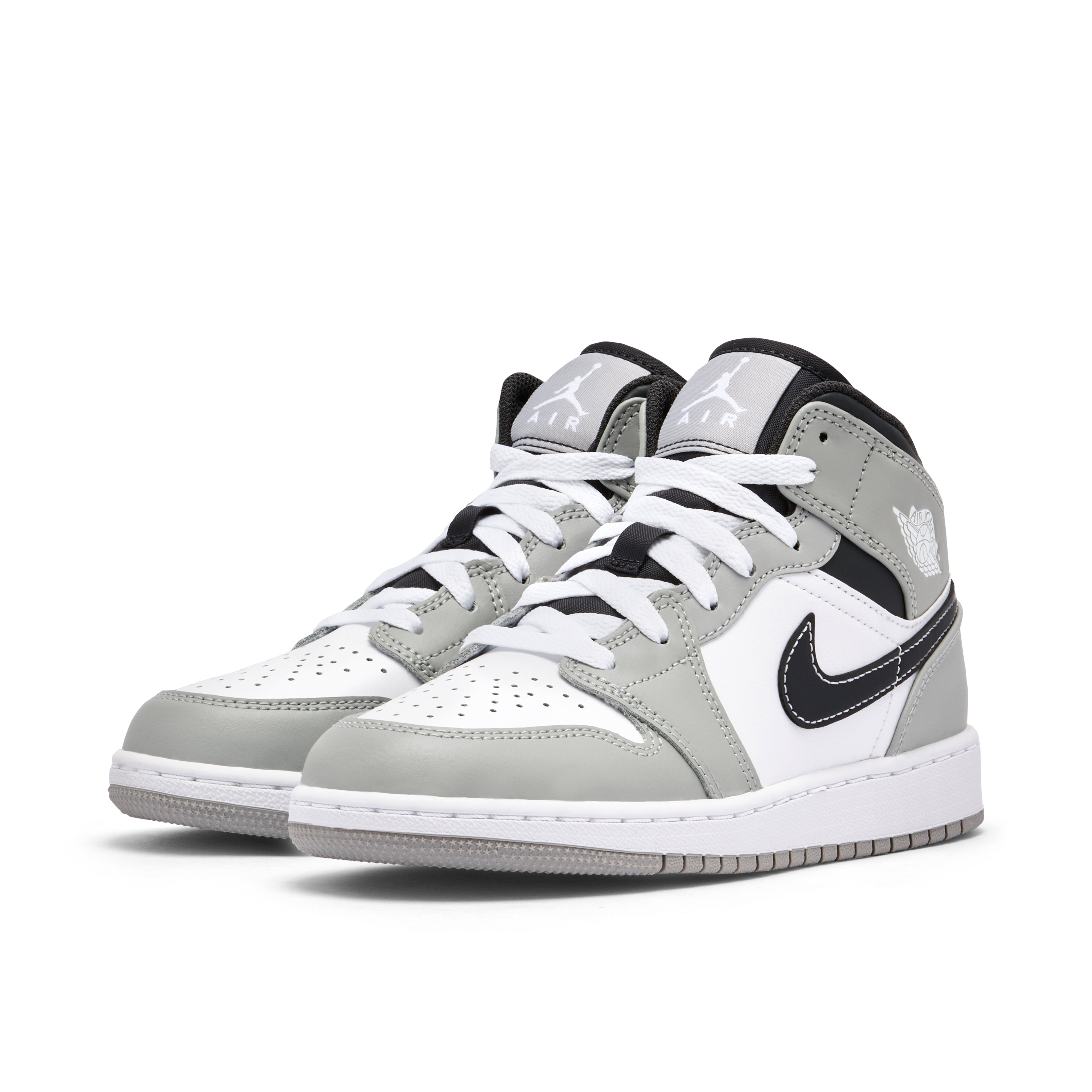 Air Jordan 1 Mid Light Smoke Grey Anthracite GS | 554725-078 | Laced