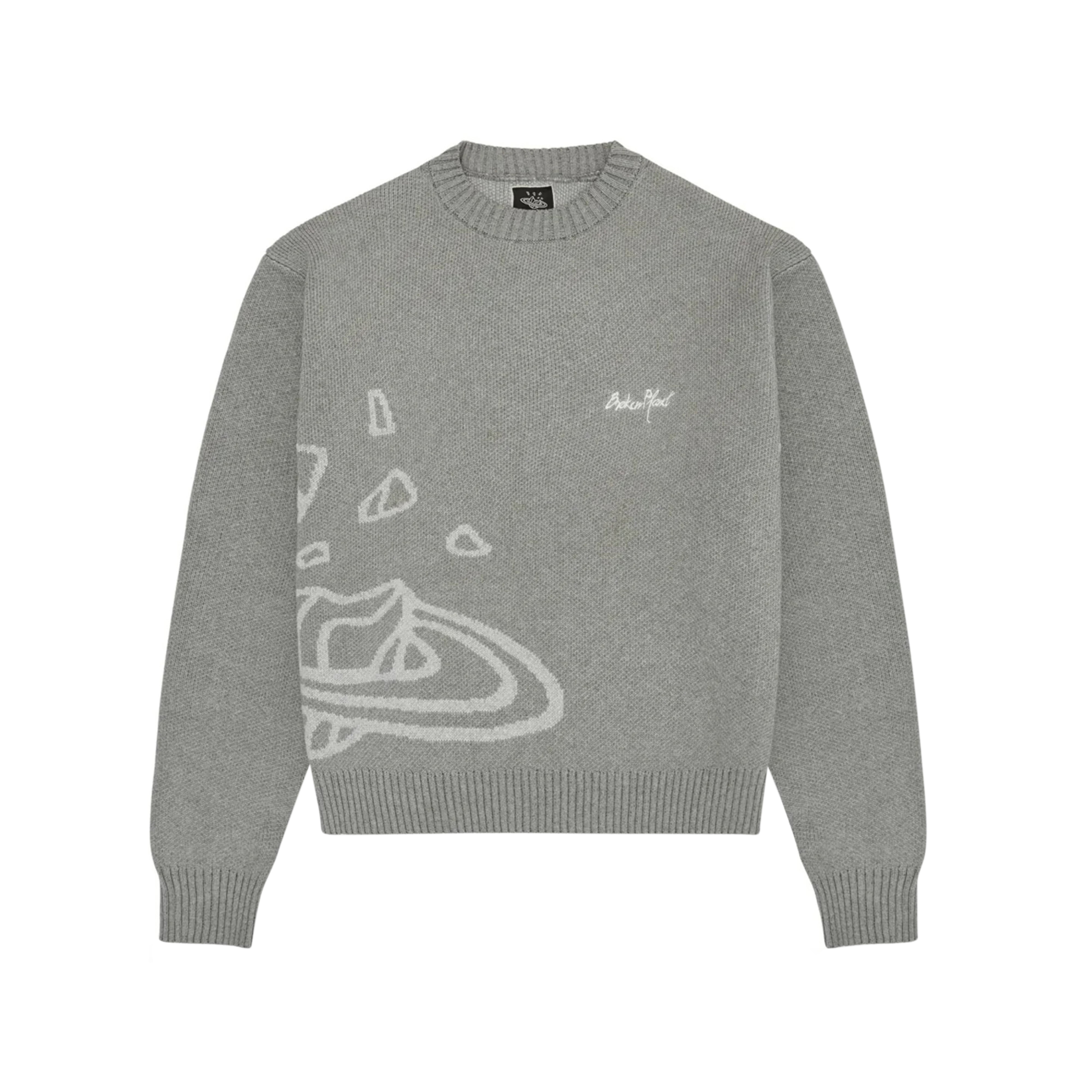 Broken Planet Knit Sweater Heather Grey | BROKEN-PLANET-00022 | Laced