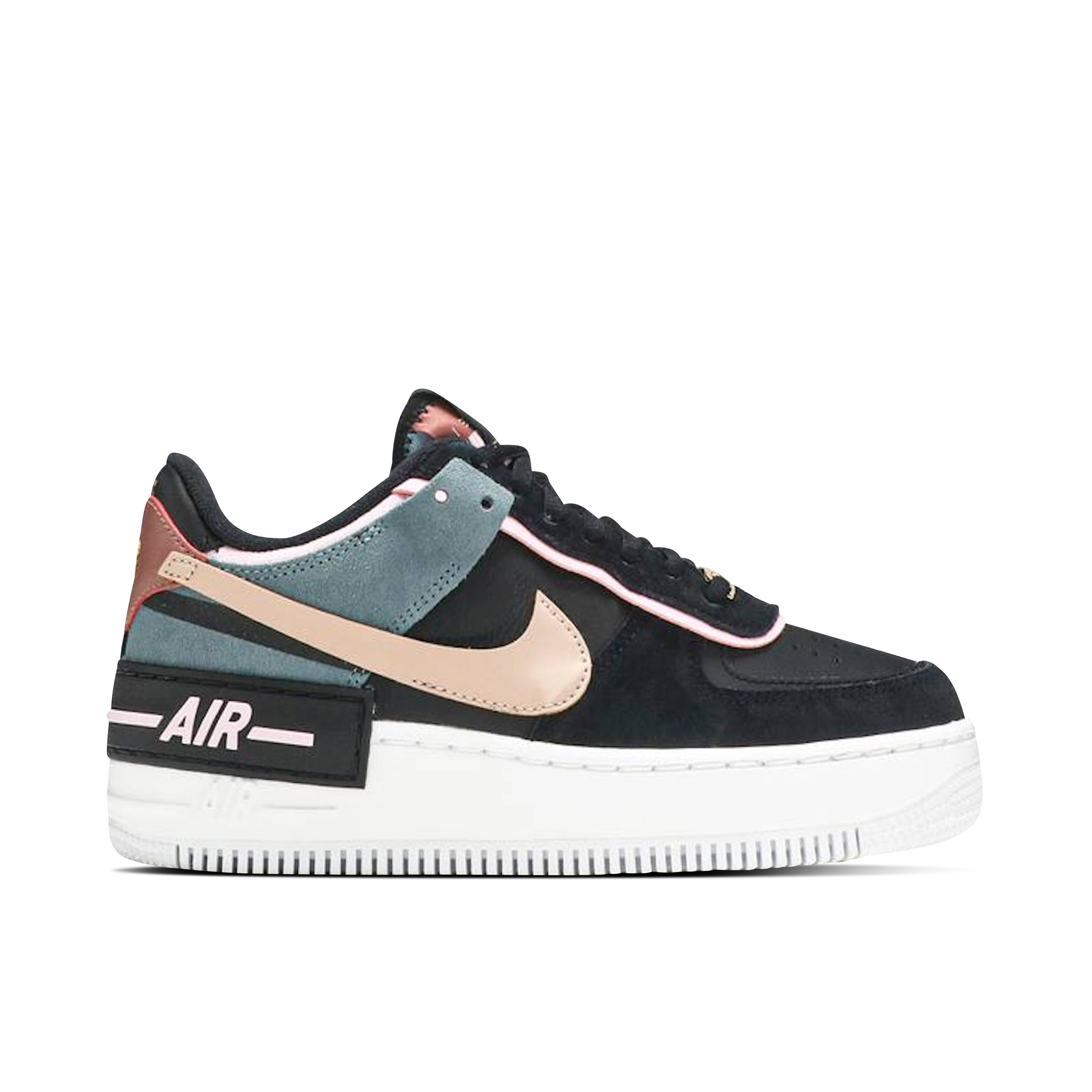 Nike Air Force 1 Low Shadow Black Light Arctic Pink Claystone Red Womens
