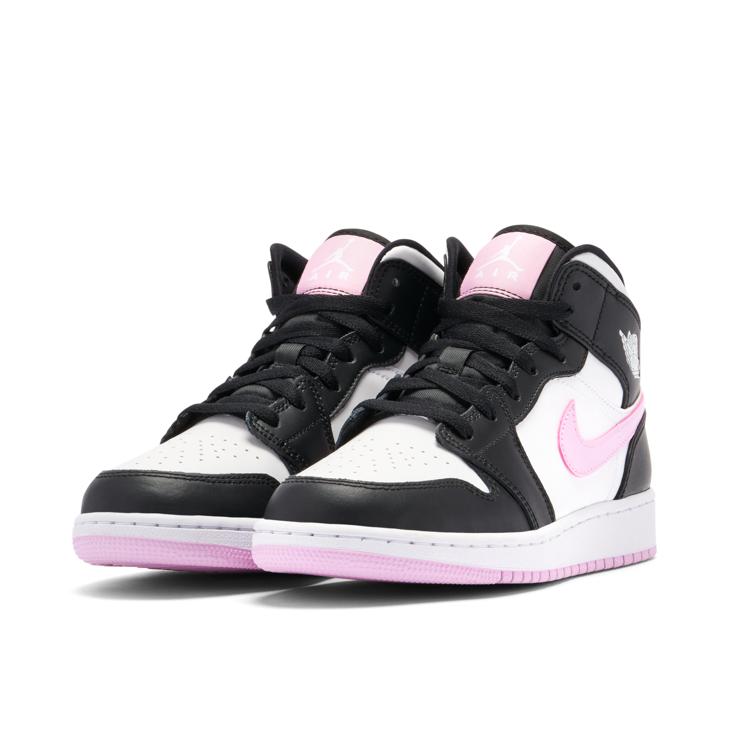 Air Jordan 1 MID GS White Black Light Arctic Pink