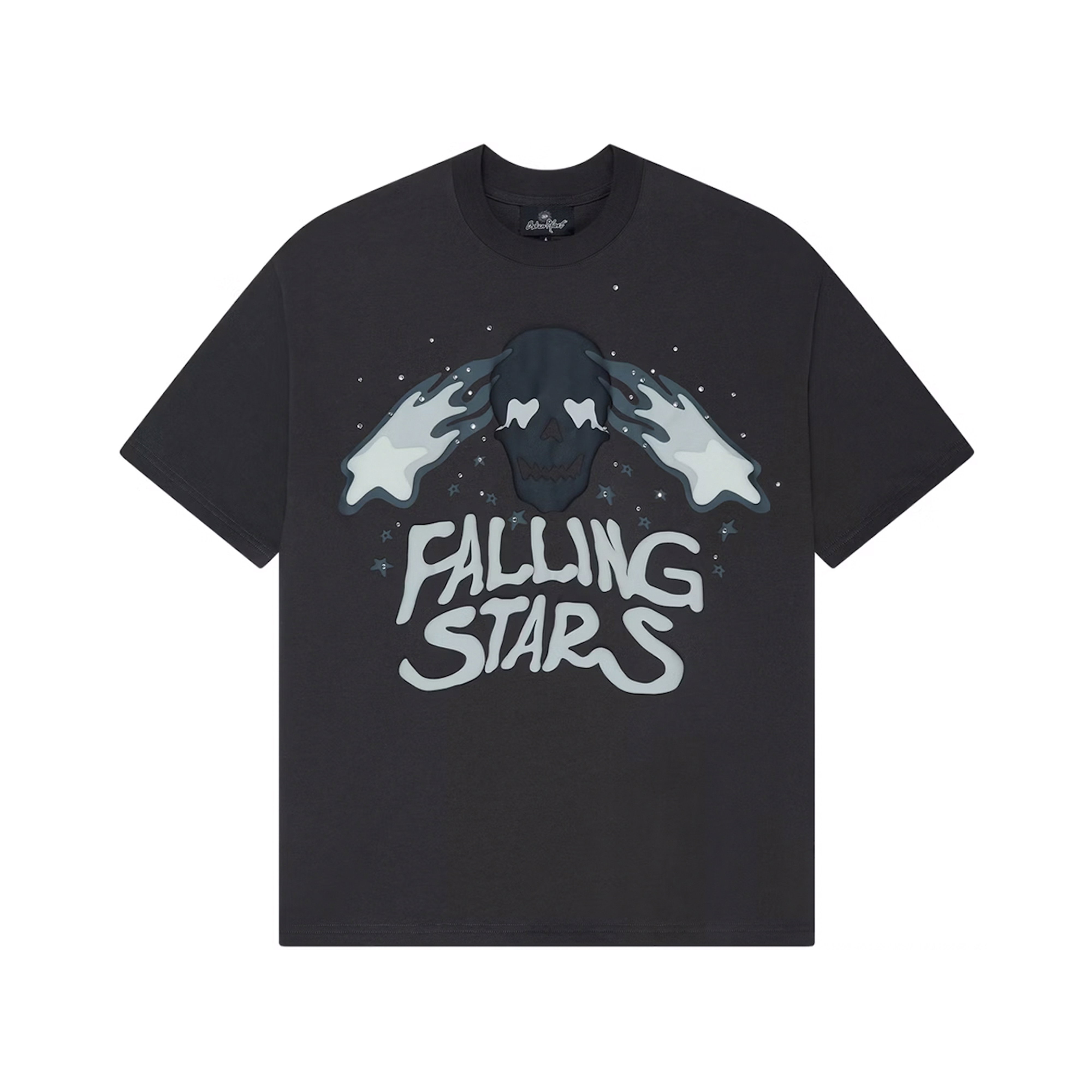 Broken Planet Falling Stars T-Shirt Soot Black | BROKEN-PLANET
