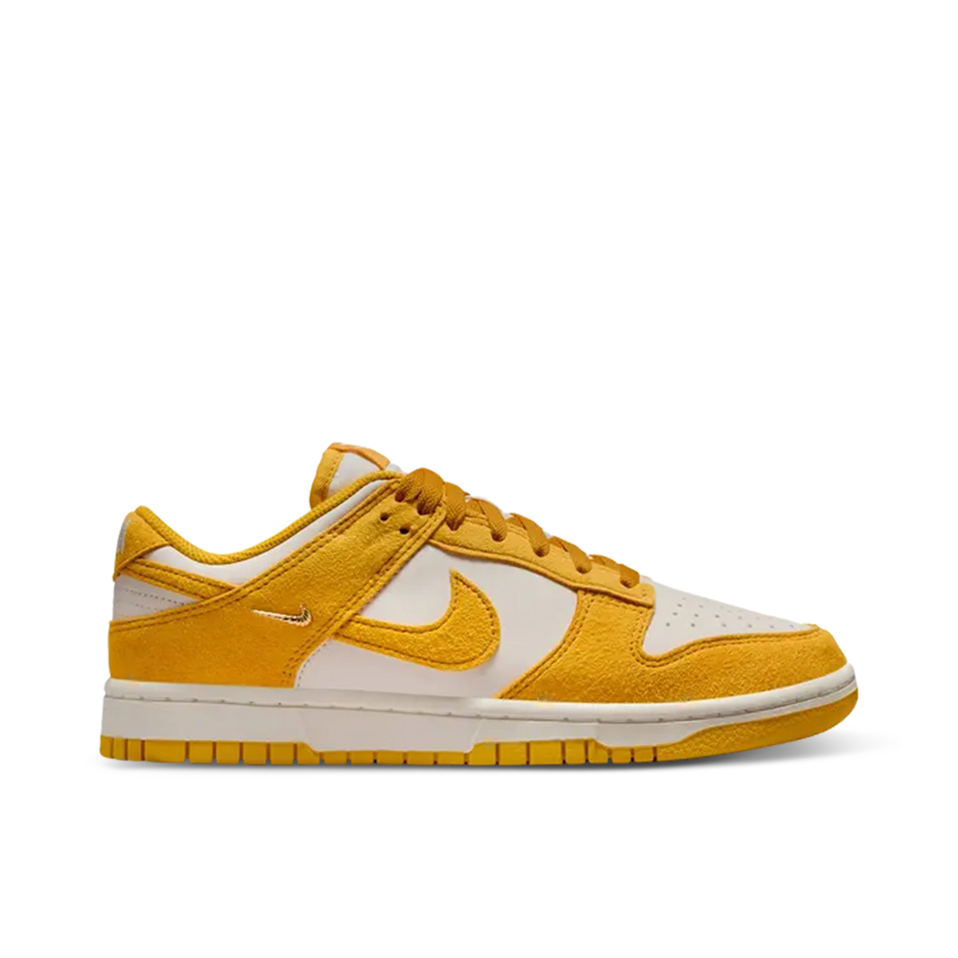 Nike Dunk Low Dark Sulfur Gold Mini Swoosh Womens