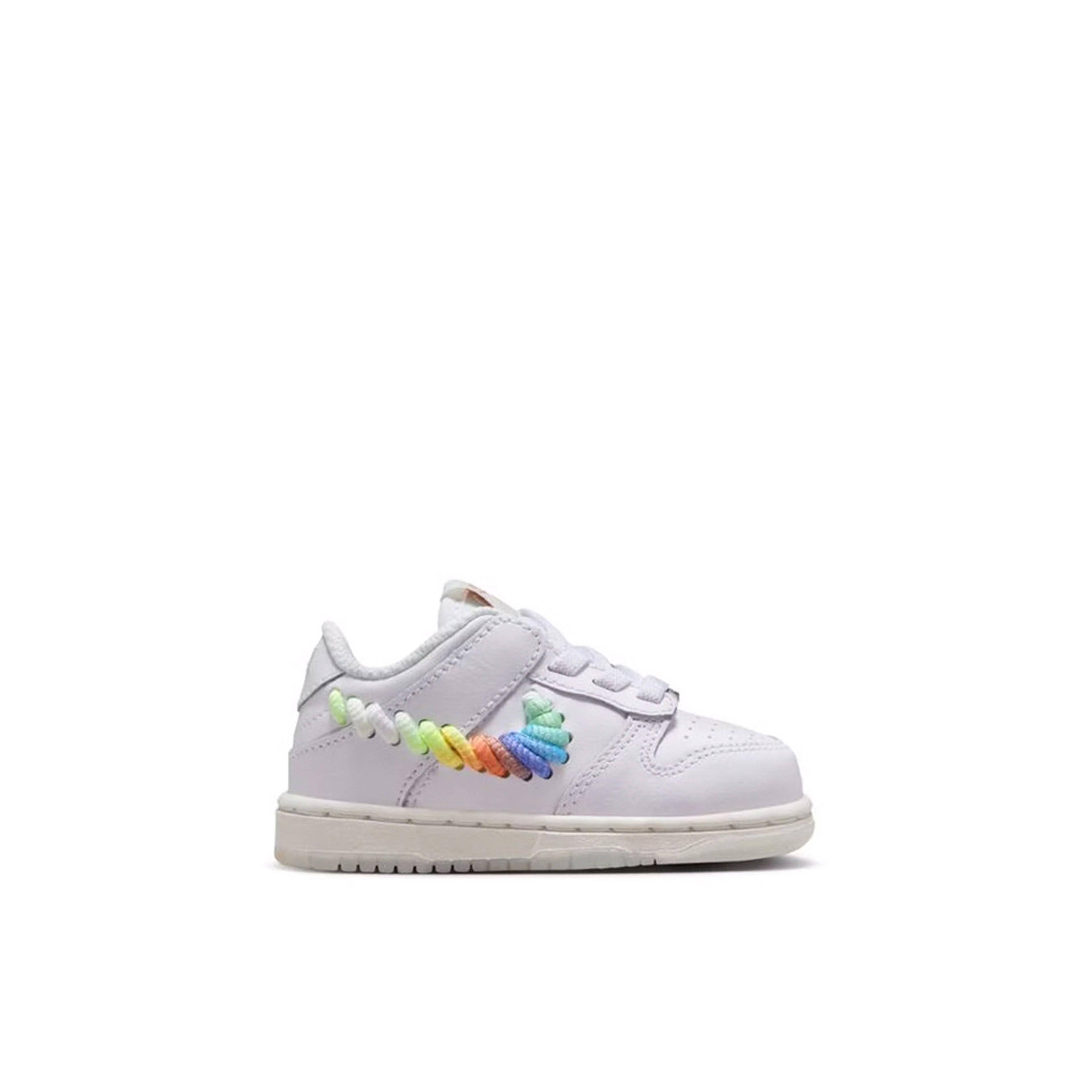 Nike Dunk Low SE Rainbow Lace Swoosh White TD